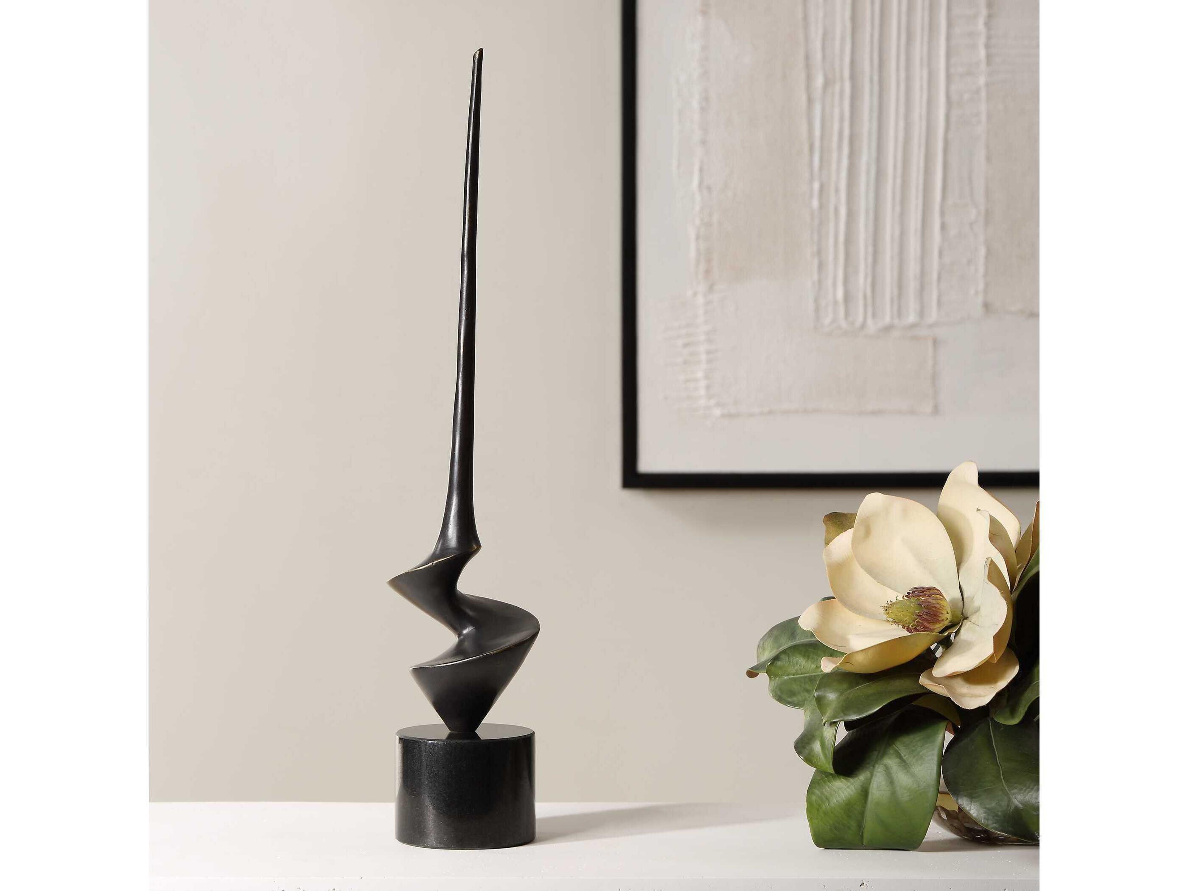 Uttermost All Twisted Aged Bronze Gold Sculpture
