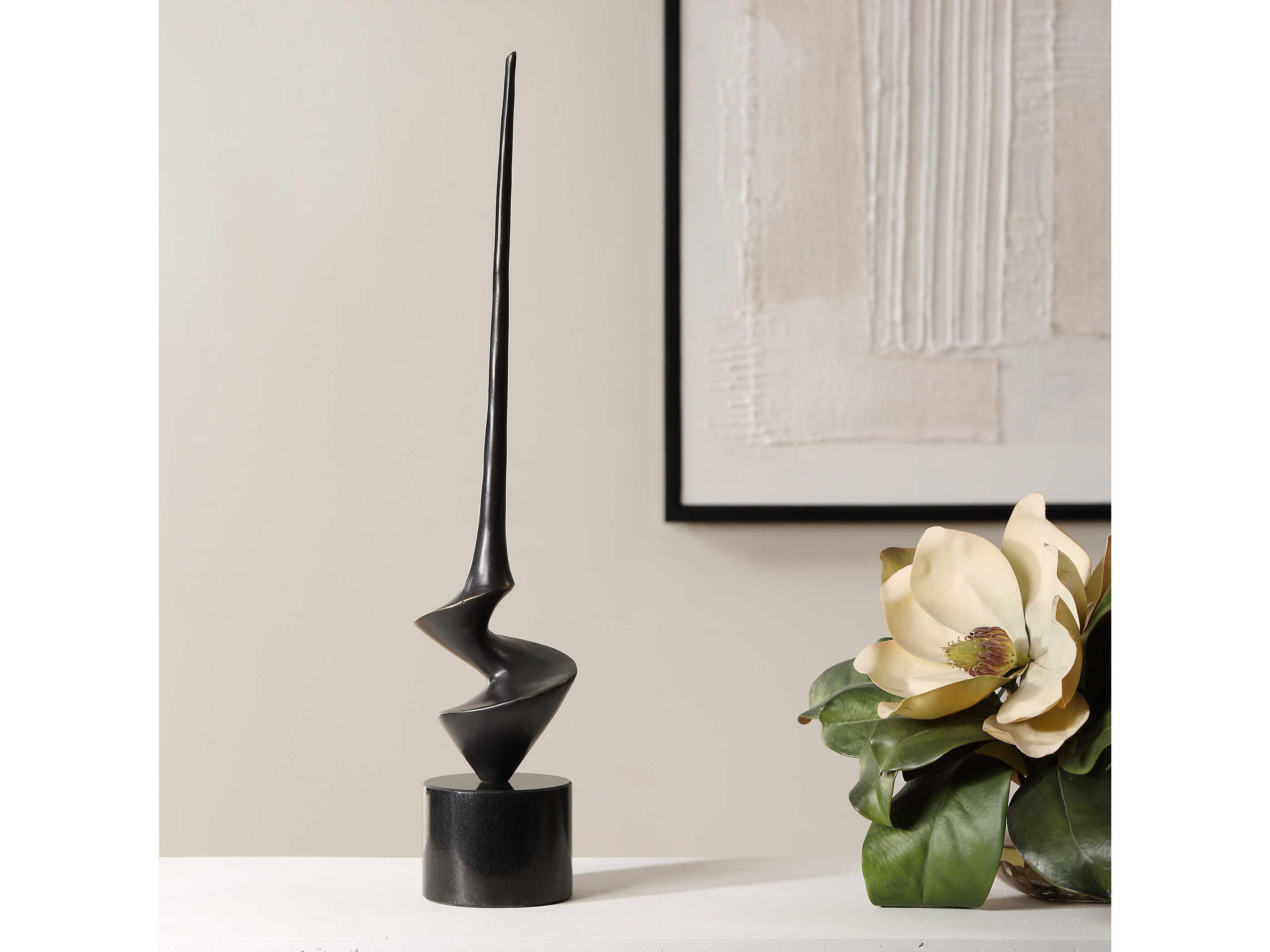 Uttermost All Twisted Aged Bronze Gold Sculpture