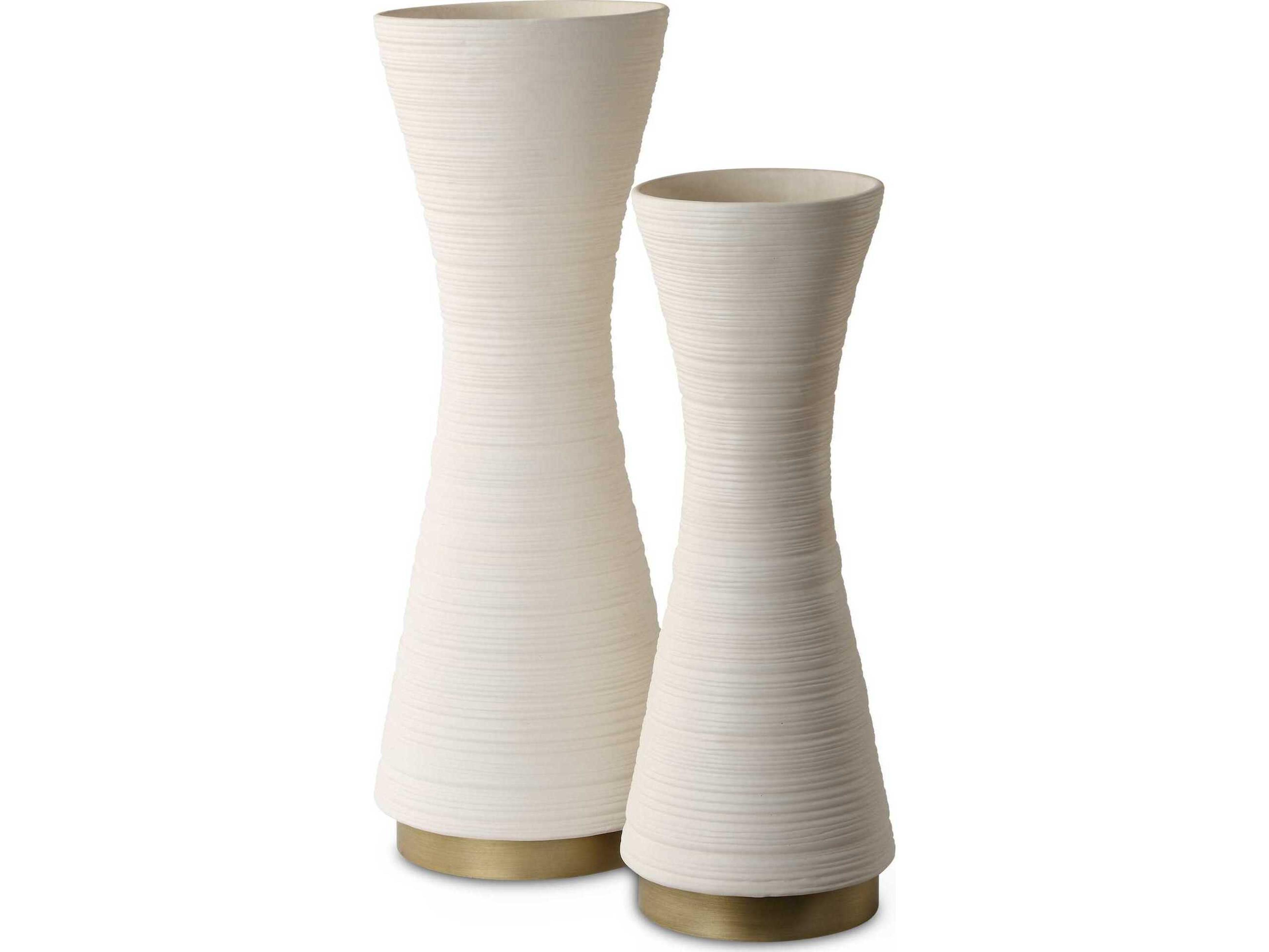Uttermost Ridgeline White Vases Set of 2
