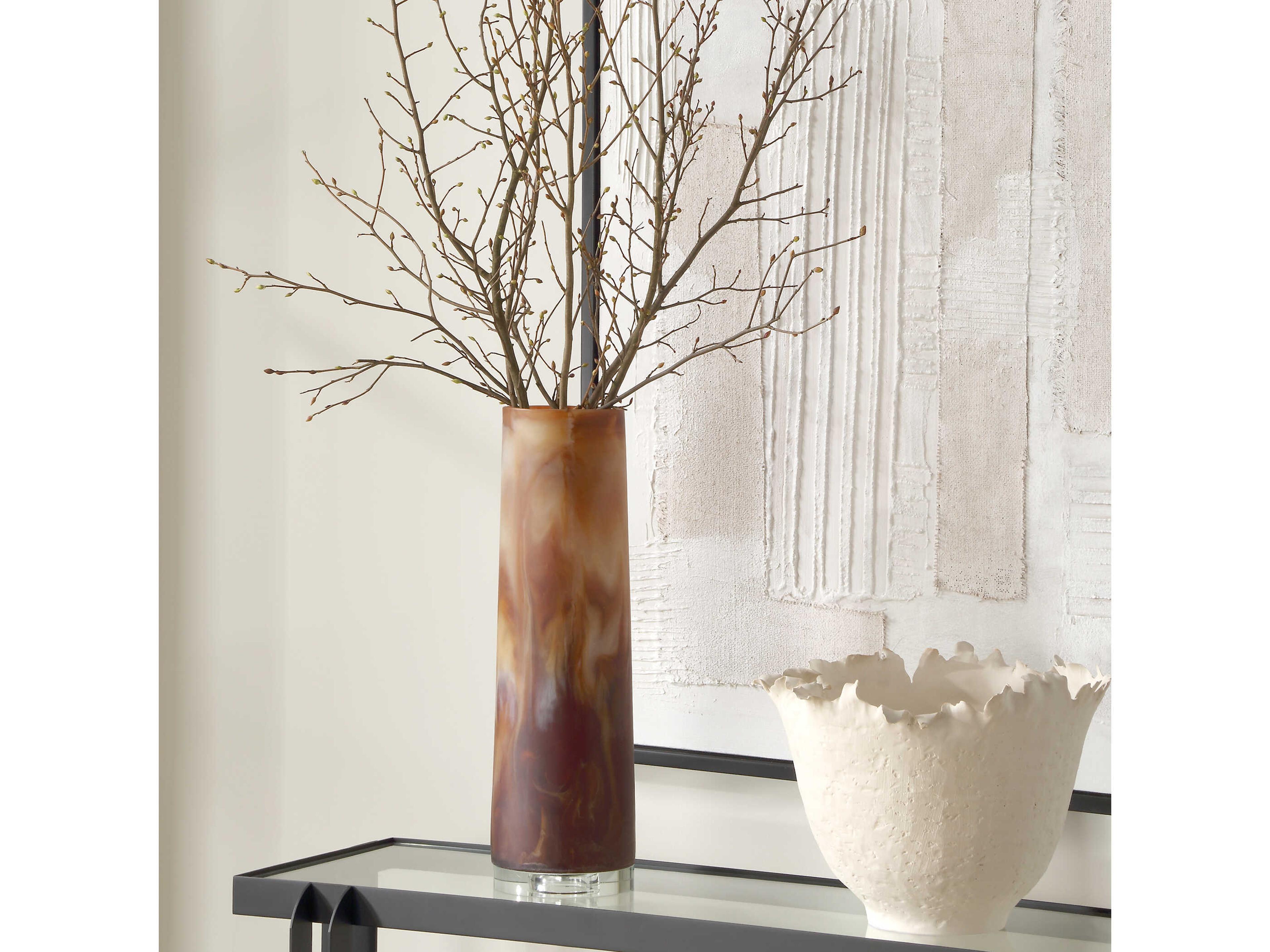 Uttermost Iced Mocha Vase