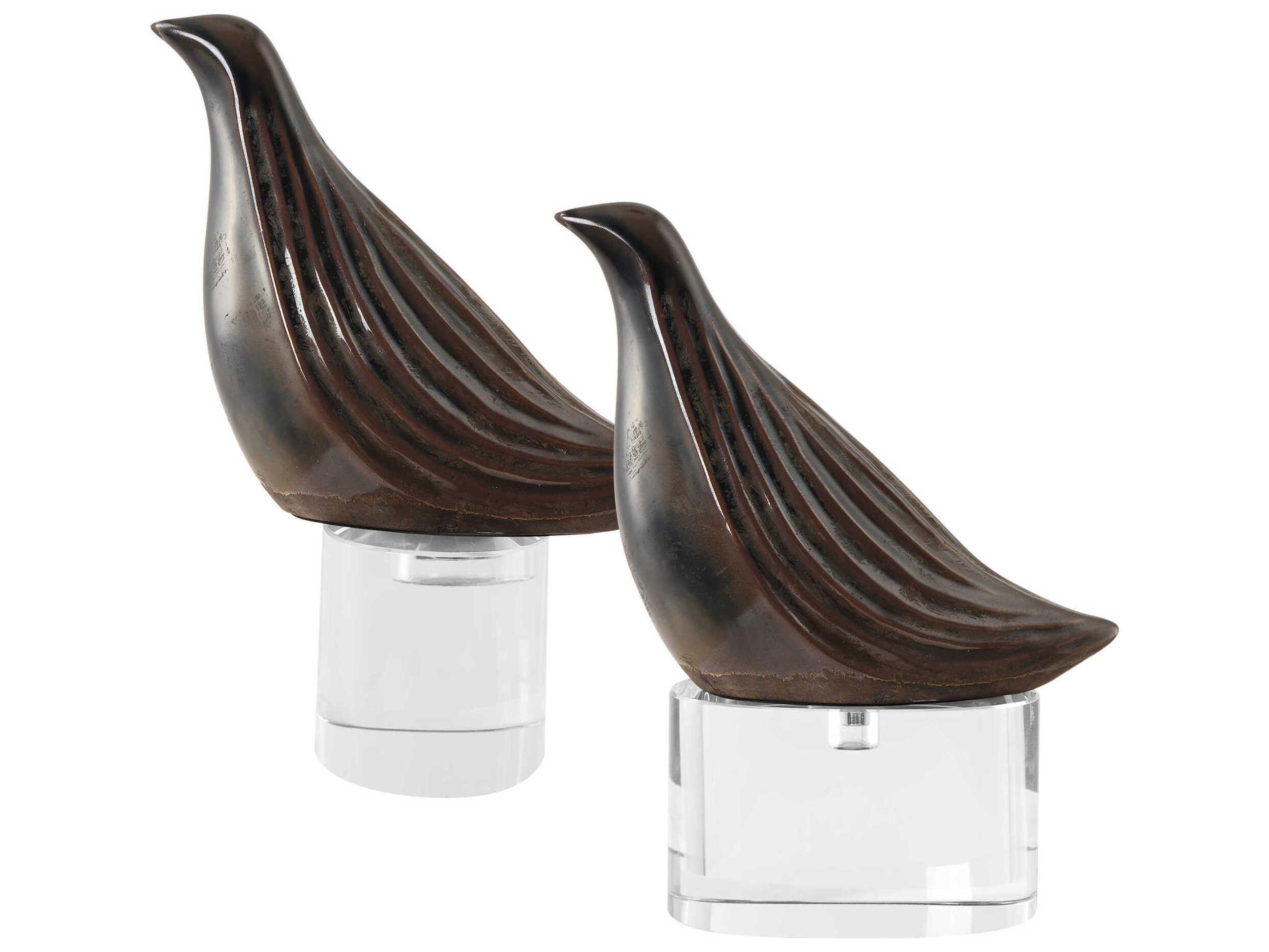 Uttermost Nesting Bird Gray Sculptures Set of 2