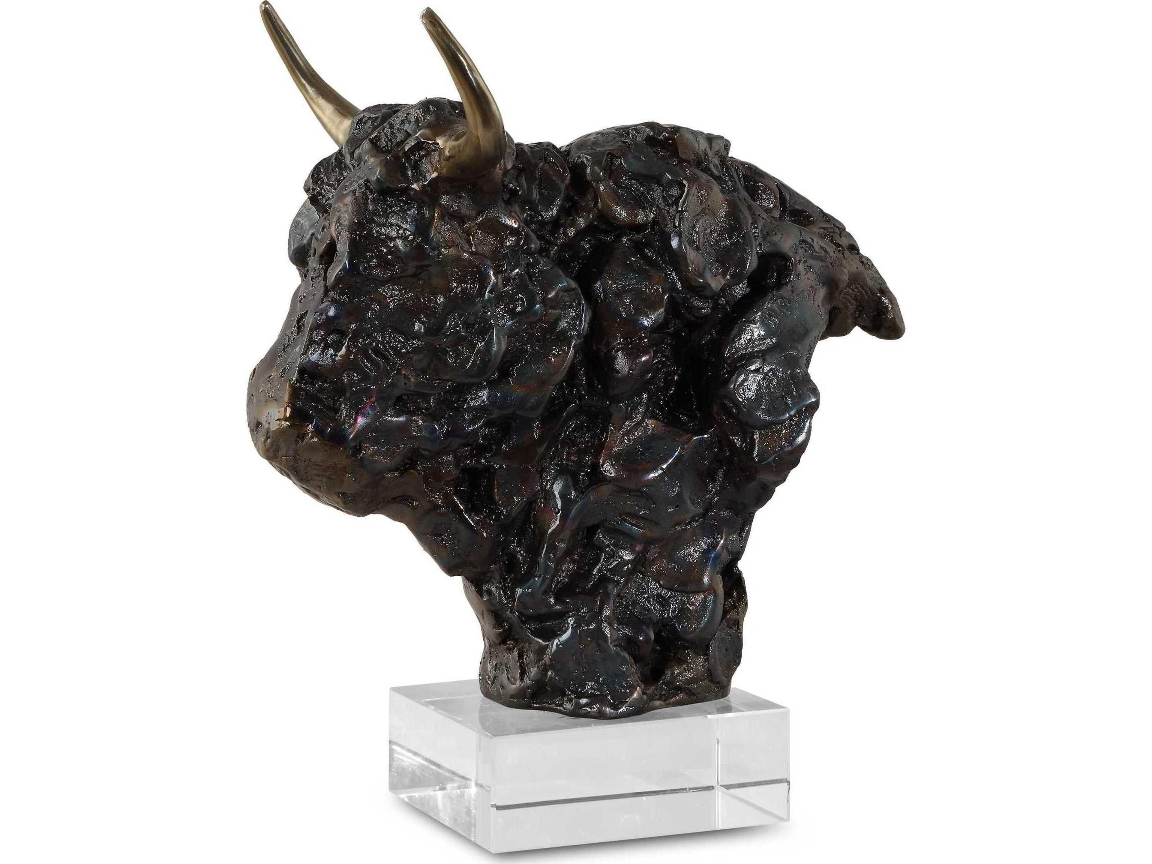 Bison Bust Bronze Sculpture