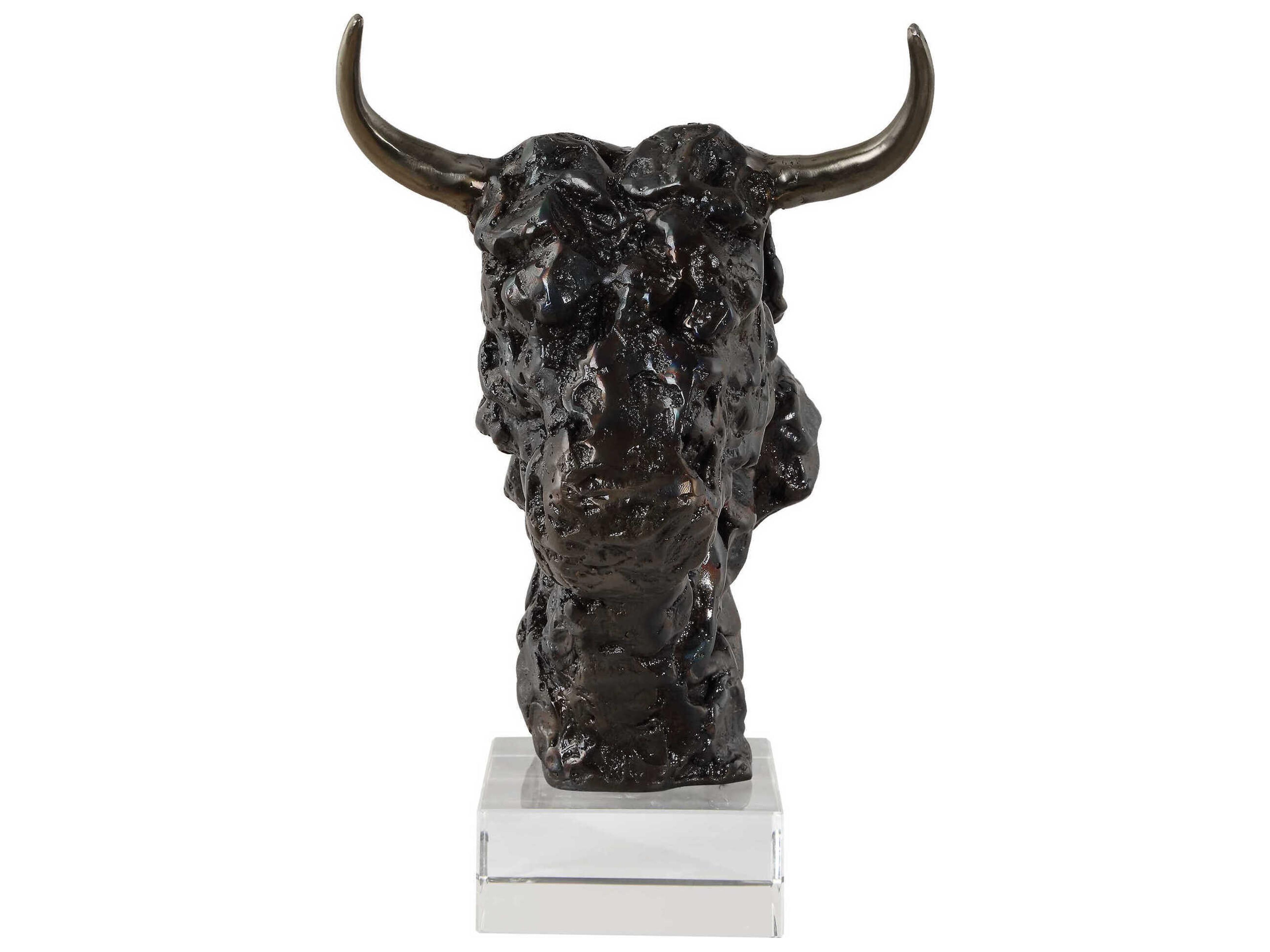 Uttermost Bison Bust Bronze Sculpture