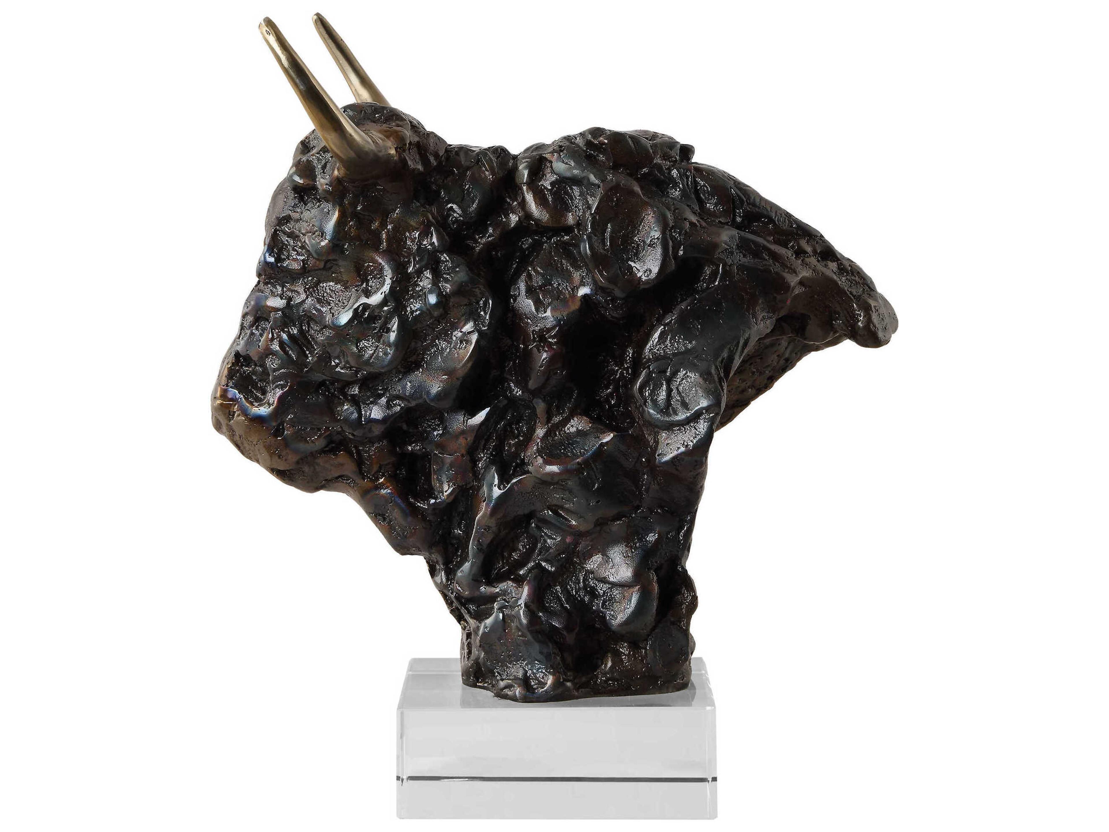 Uttermost Bison Bust Bronze Sculpture