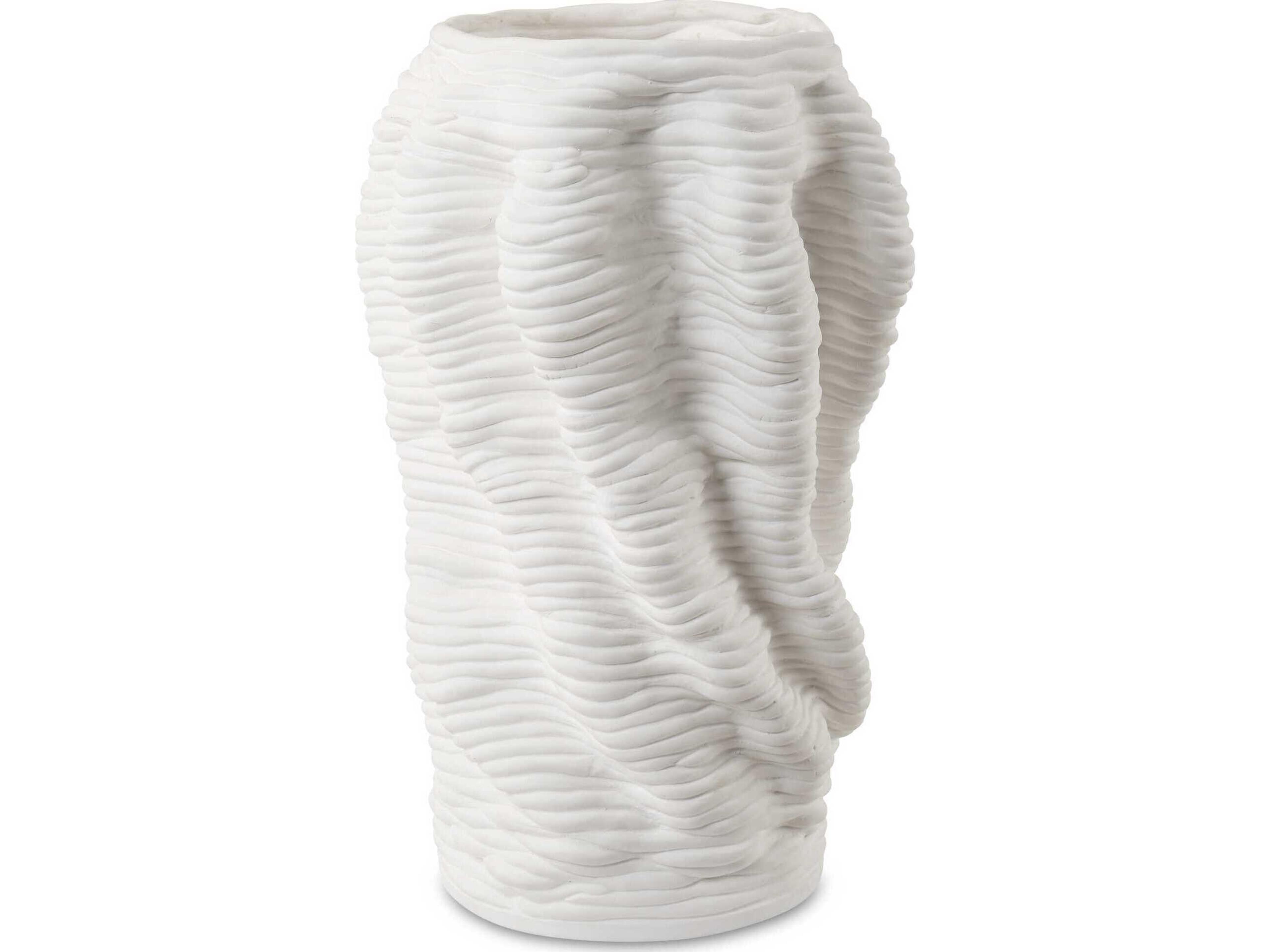 Uttermost Stratified Matte White Vase