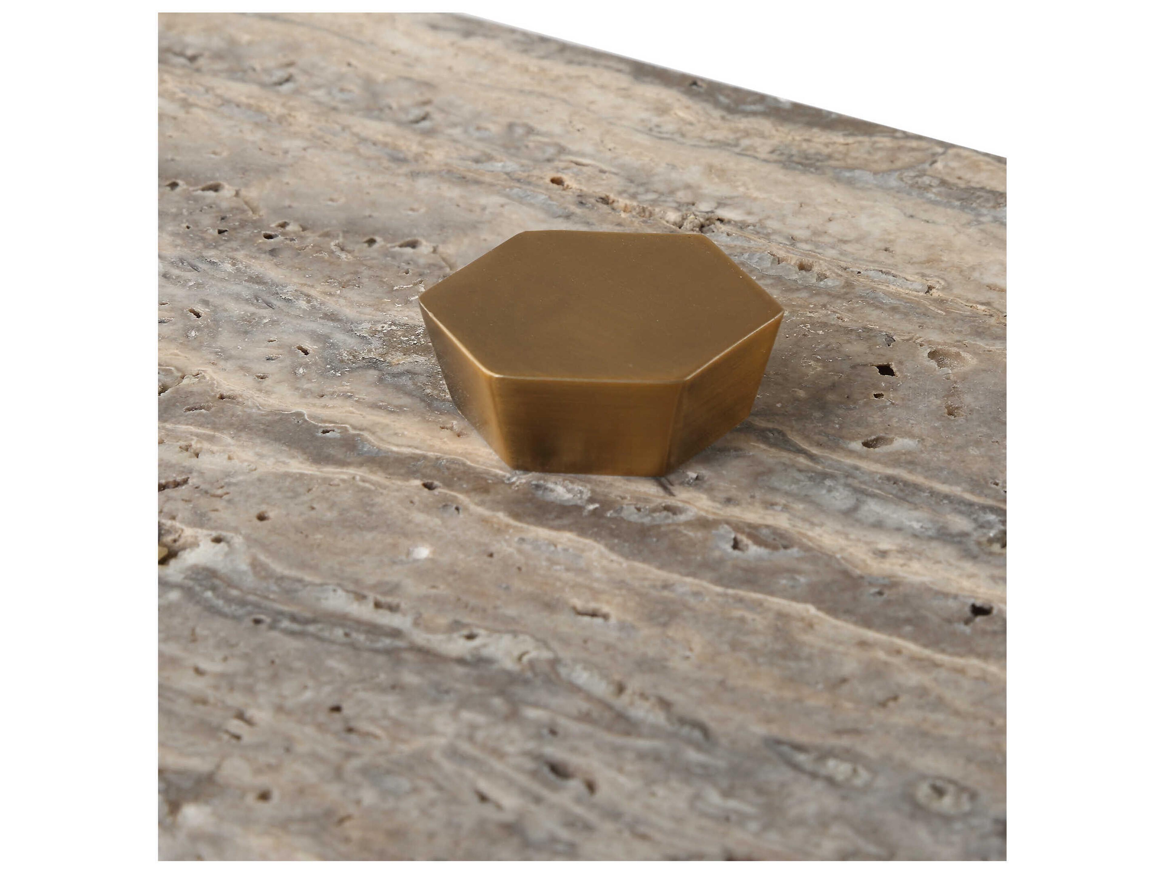 Uttermost Griseus Travertine Stone Box