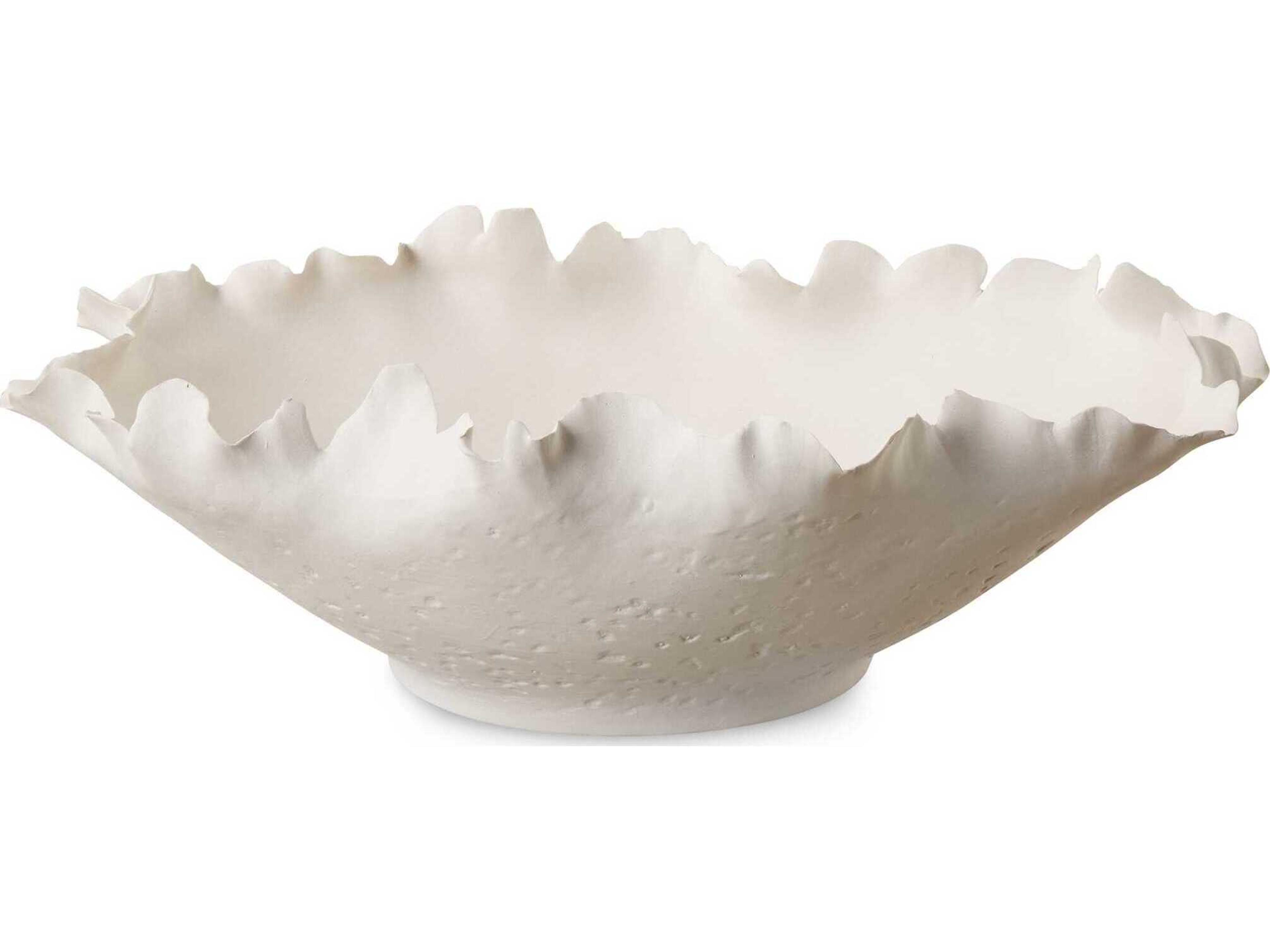 Uttermost Blossom Short Off-White Decorative Bowl
