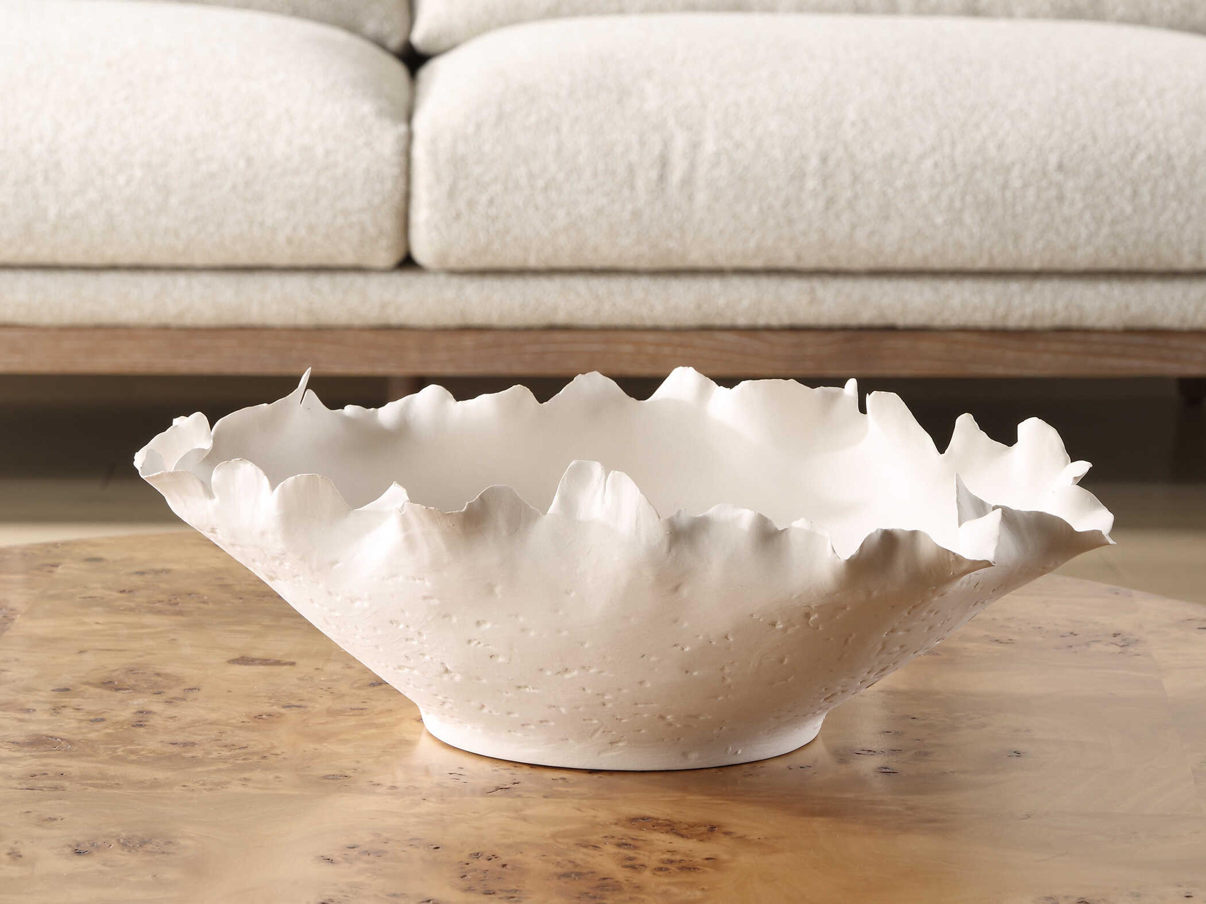 Uttermost Blossom Short Off-White Decorative Bowl