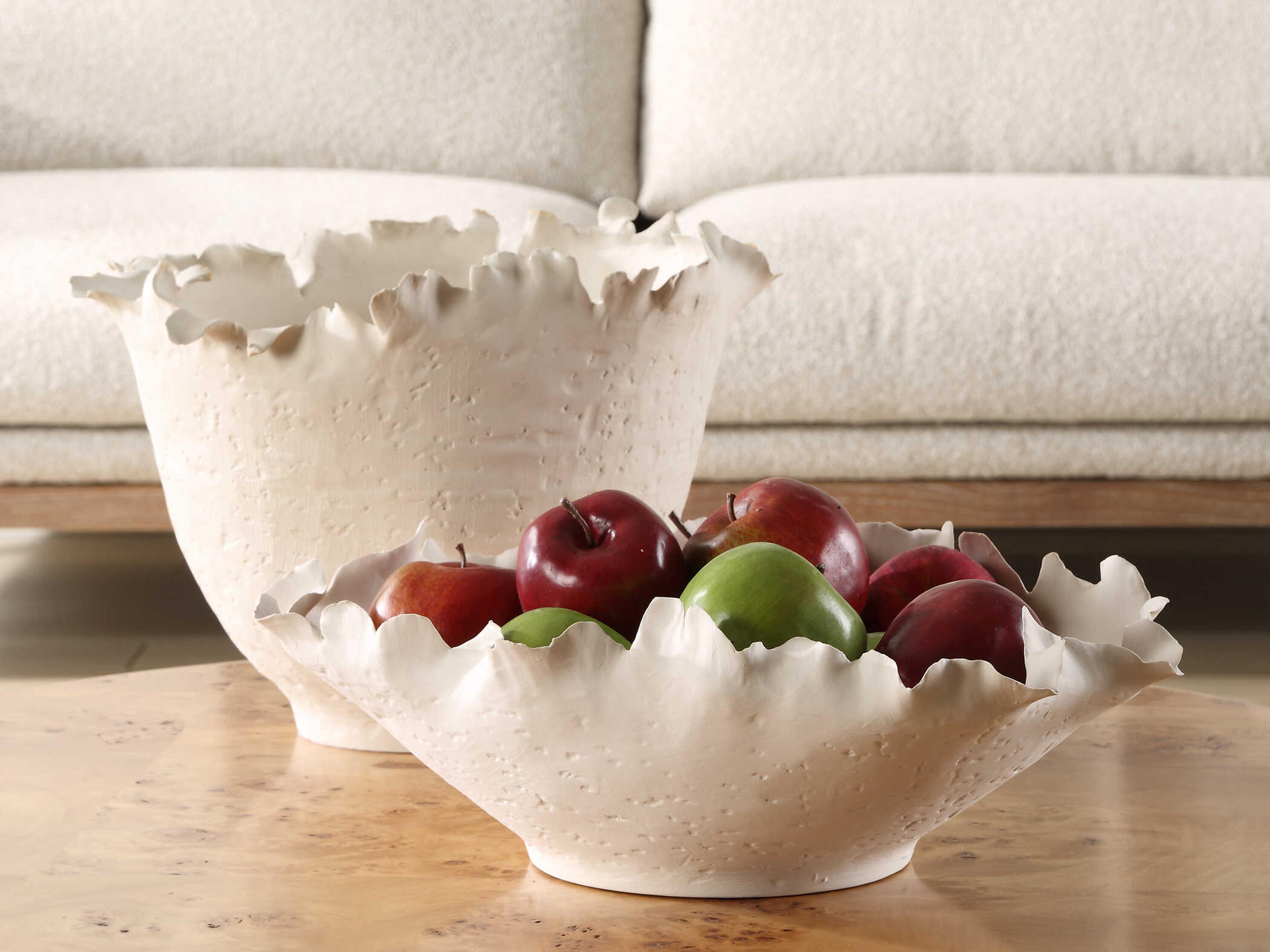 Uttermost Blossom Tall Off-White Decorative Bowl