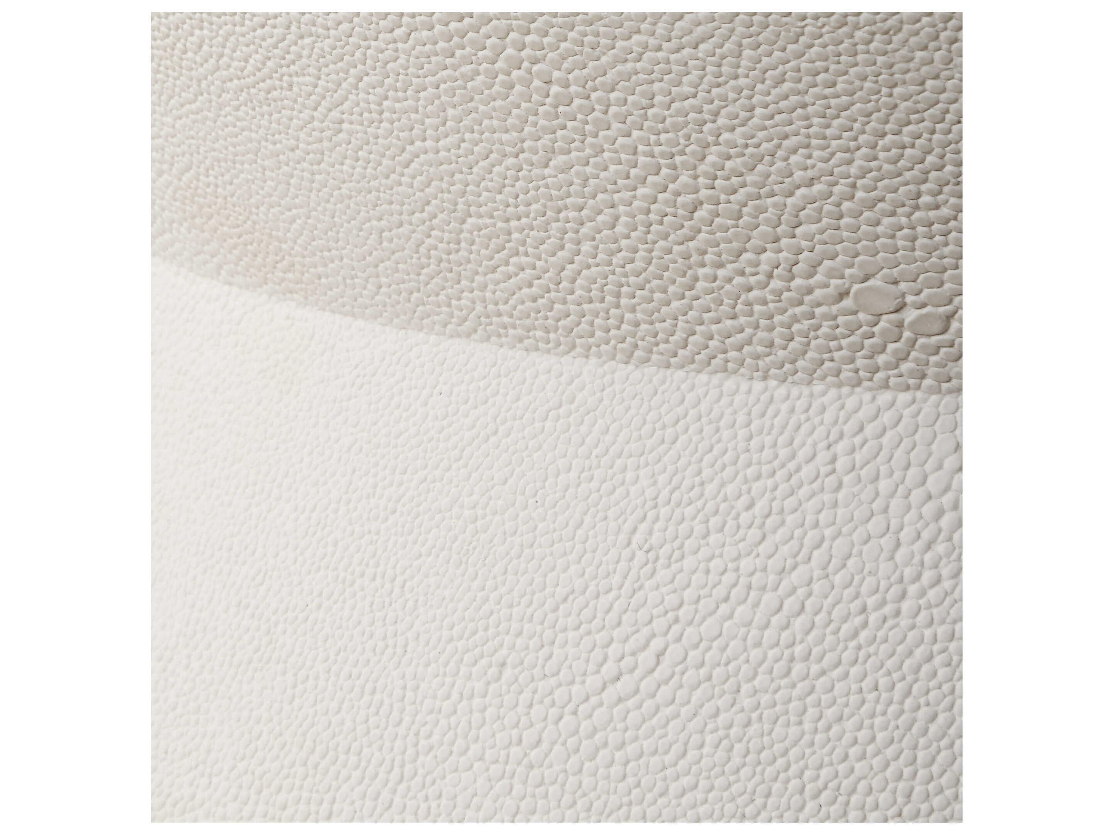 Uttermost Luxe White Shagreen Round Box