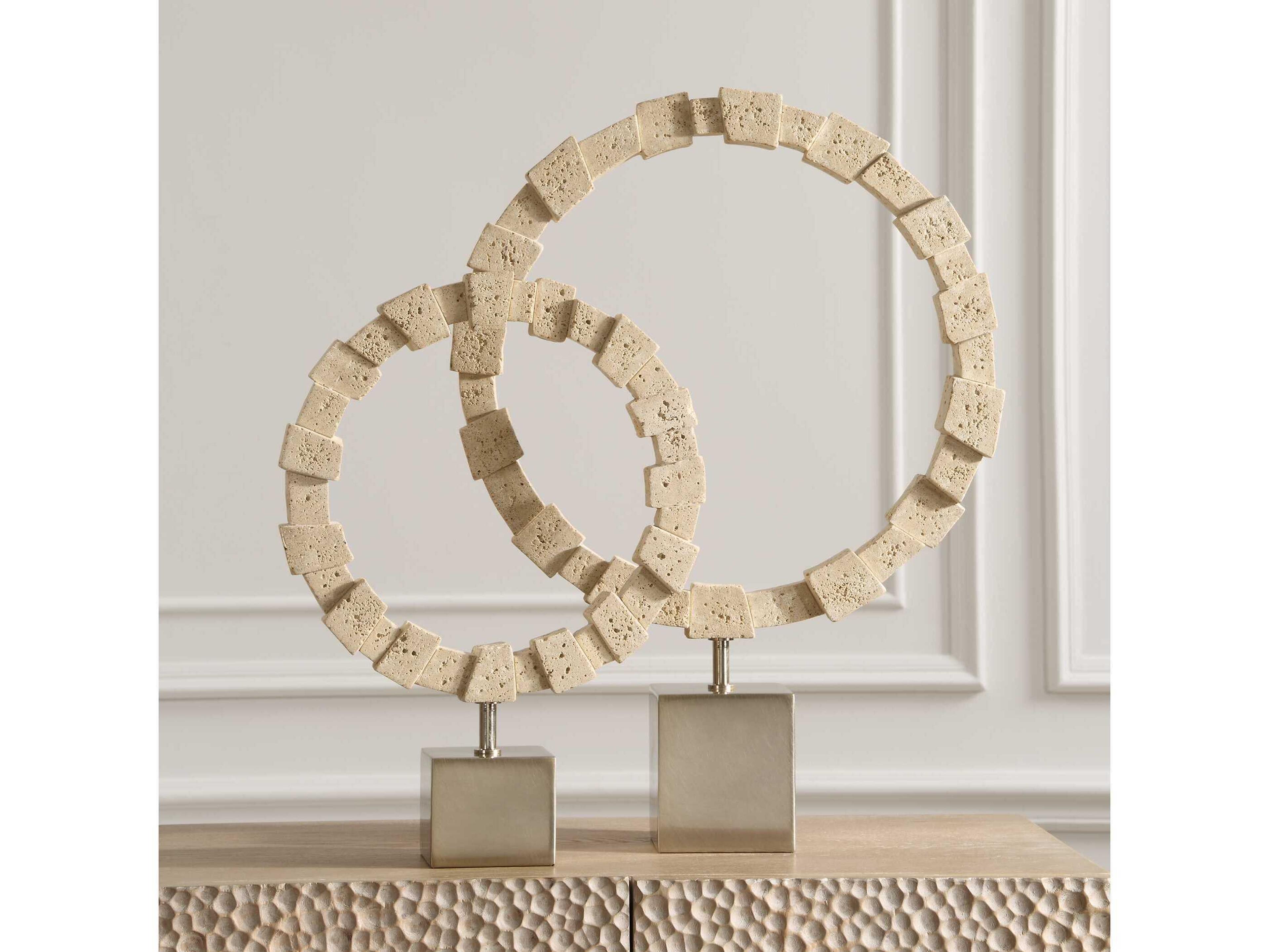 Uttermost Ivory Fusion Stone Rings Set of 2