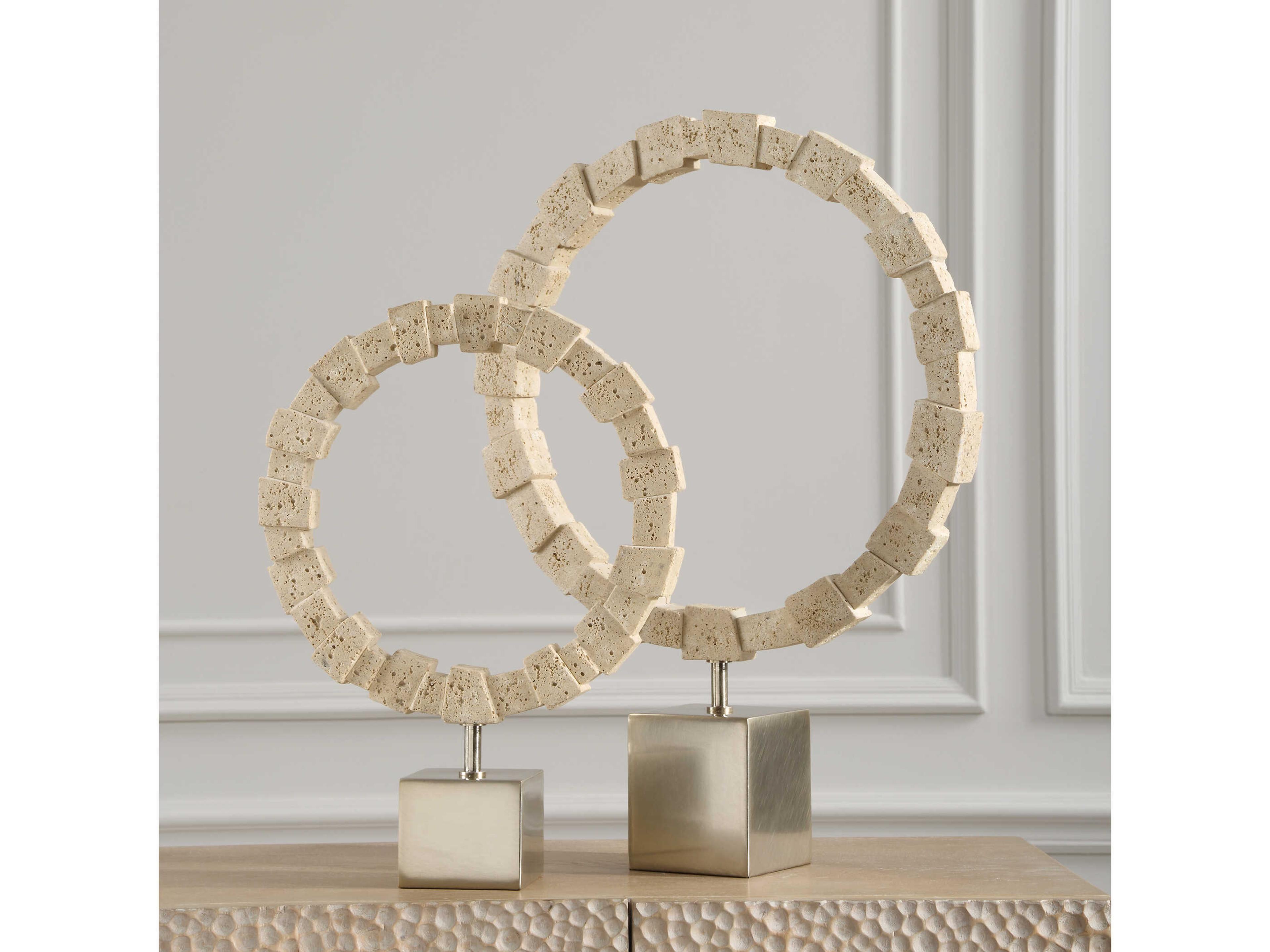 Uttermost Ivory Fusion Stone Rings Set of 2