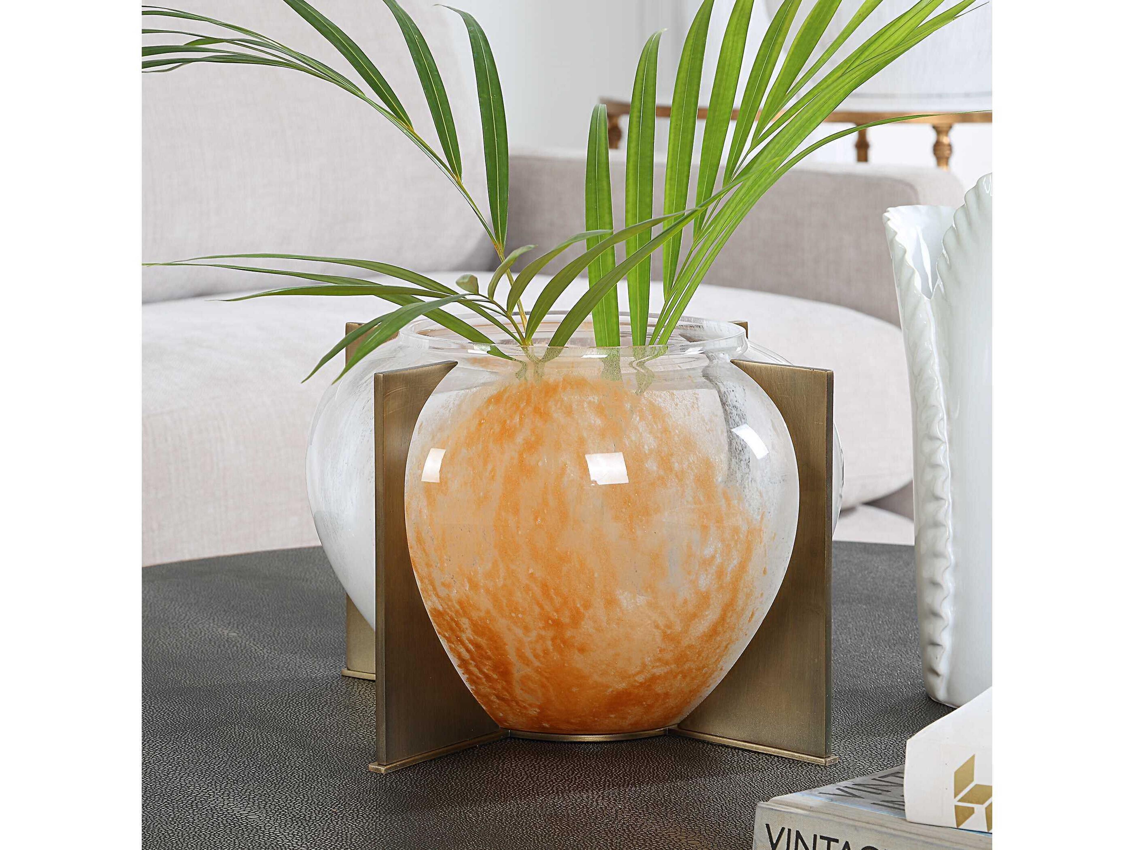 Uttermost Amber Swirl Vase