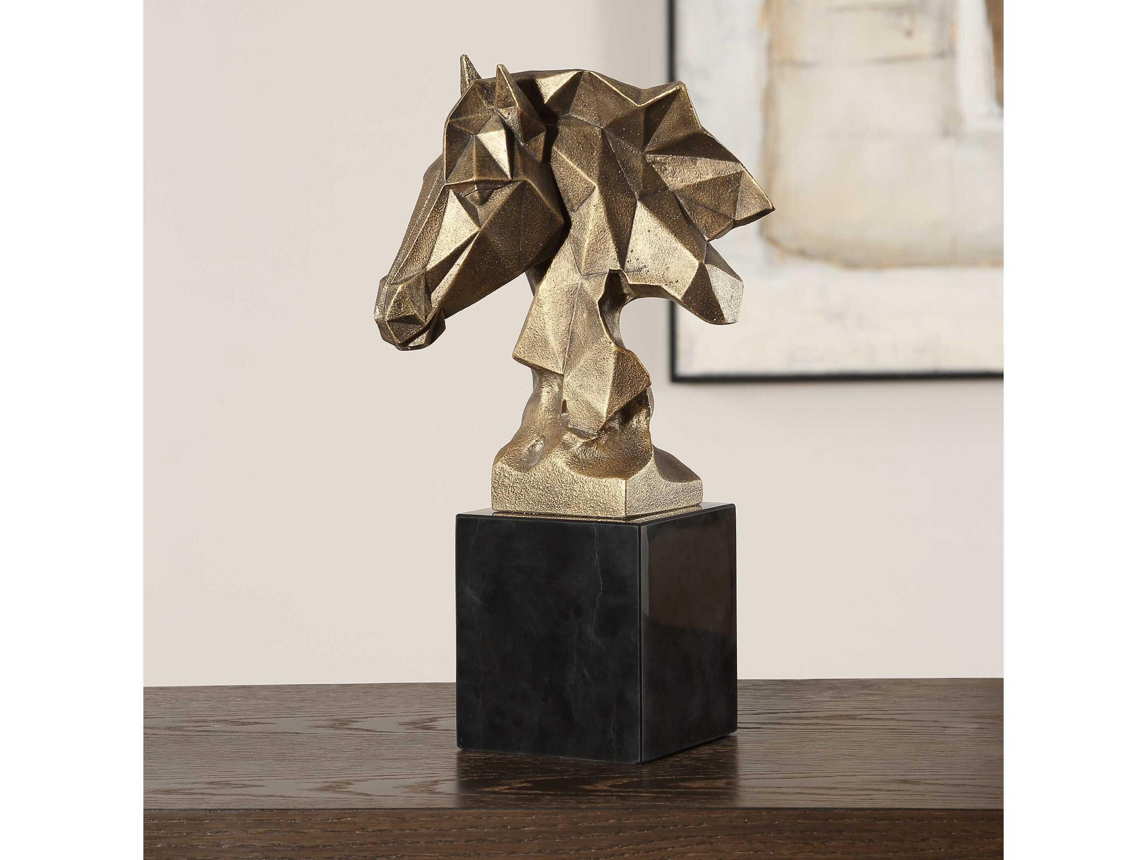 Uttermost Chiseled Horse Bust Sculpture