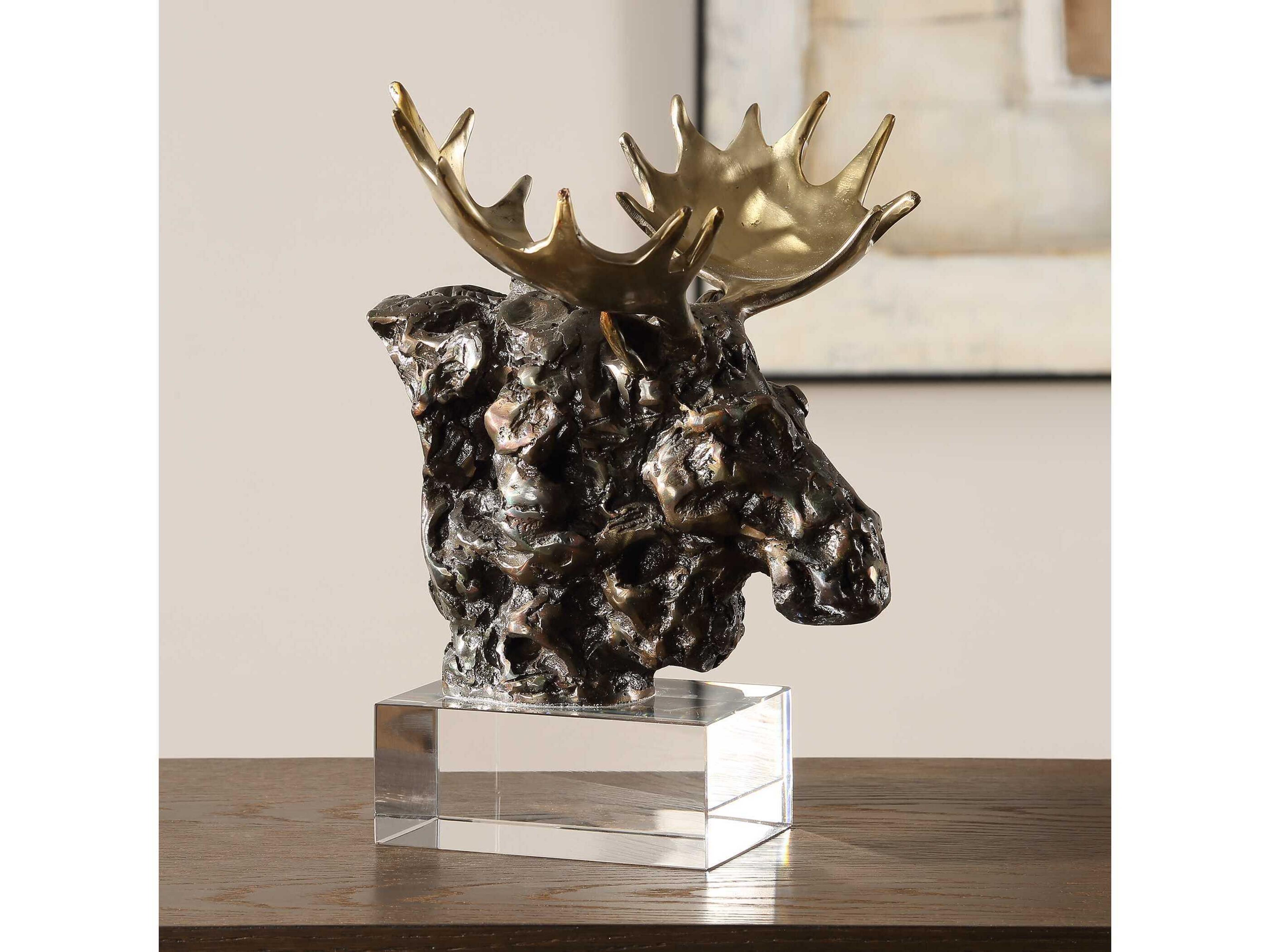 Uttermost Moose Bust Bronze Sculpture