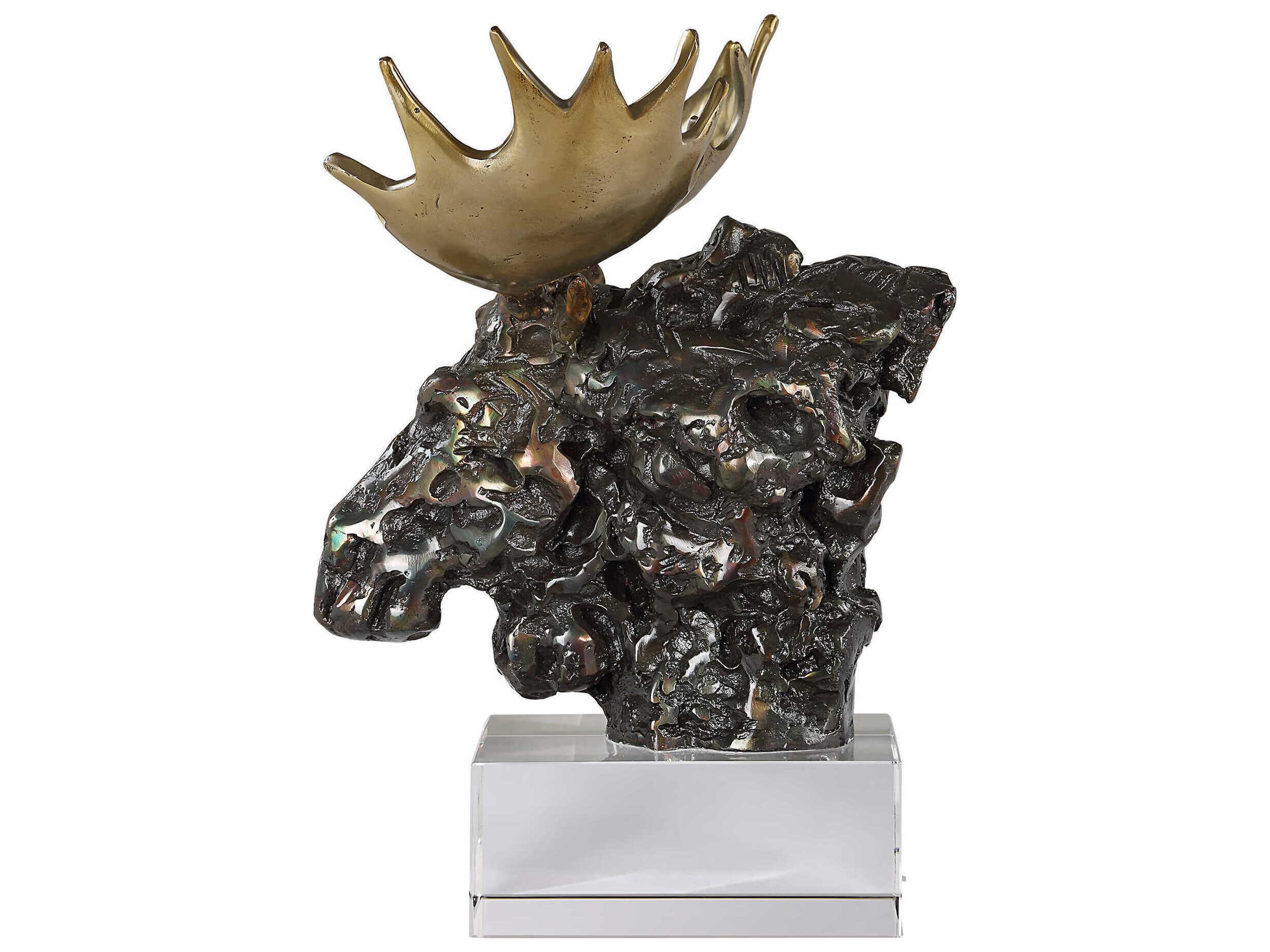 Uttermost Moose Bust Bronze Sculpture