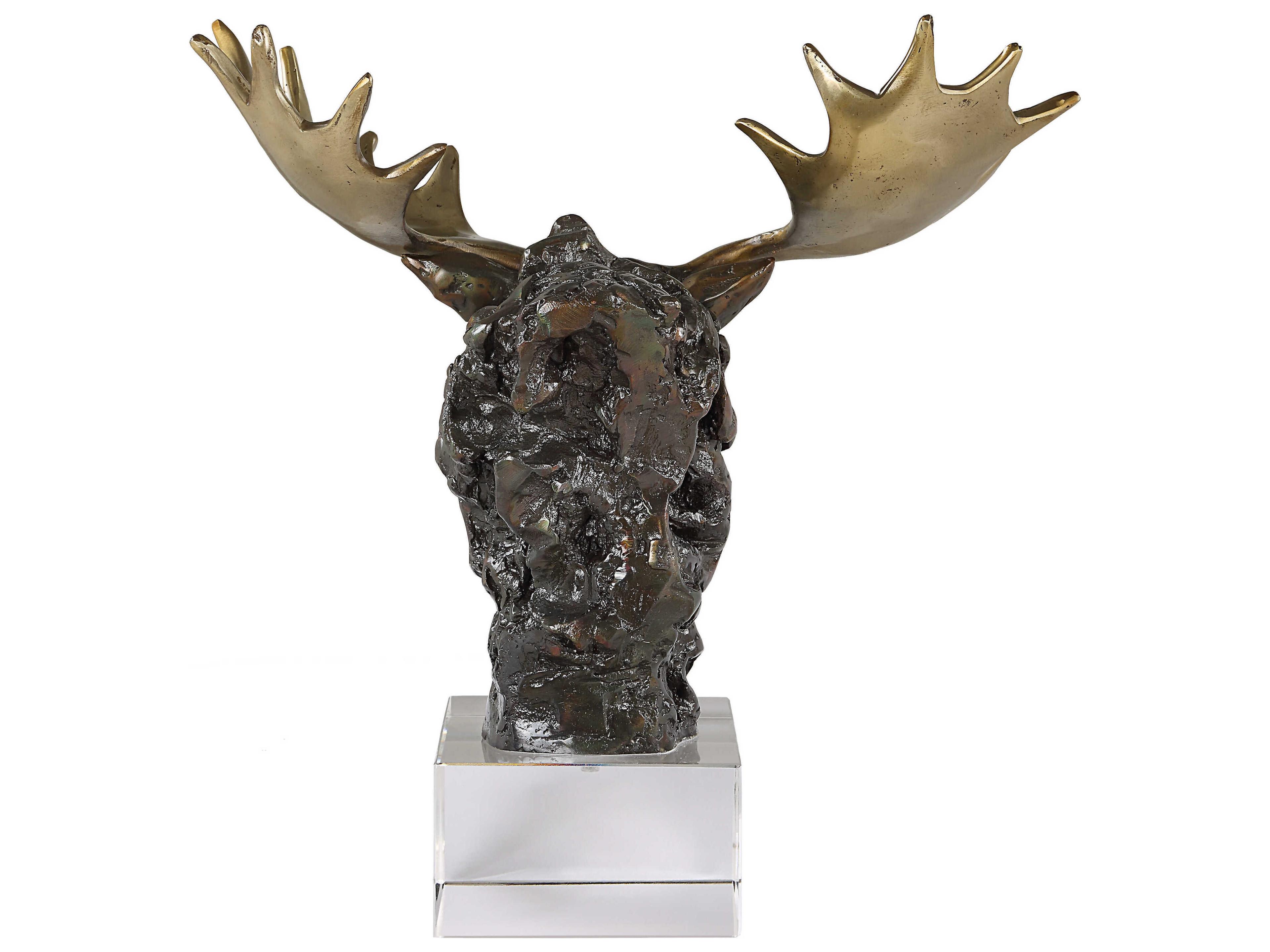 Uttermost Moose Bust Bronze Sculpture