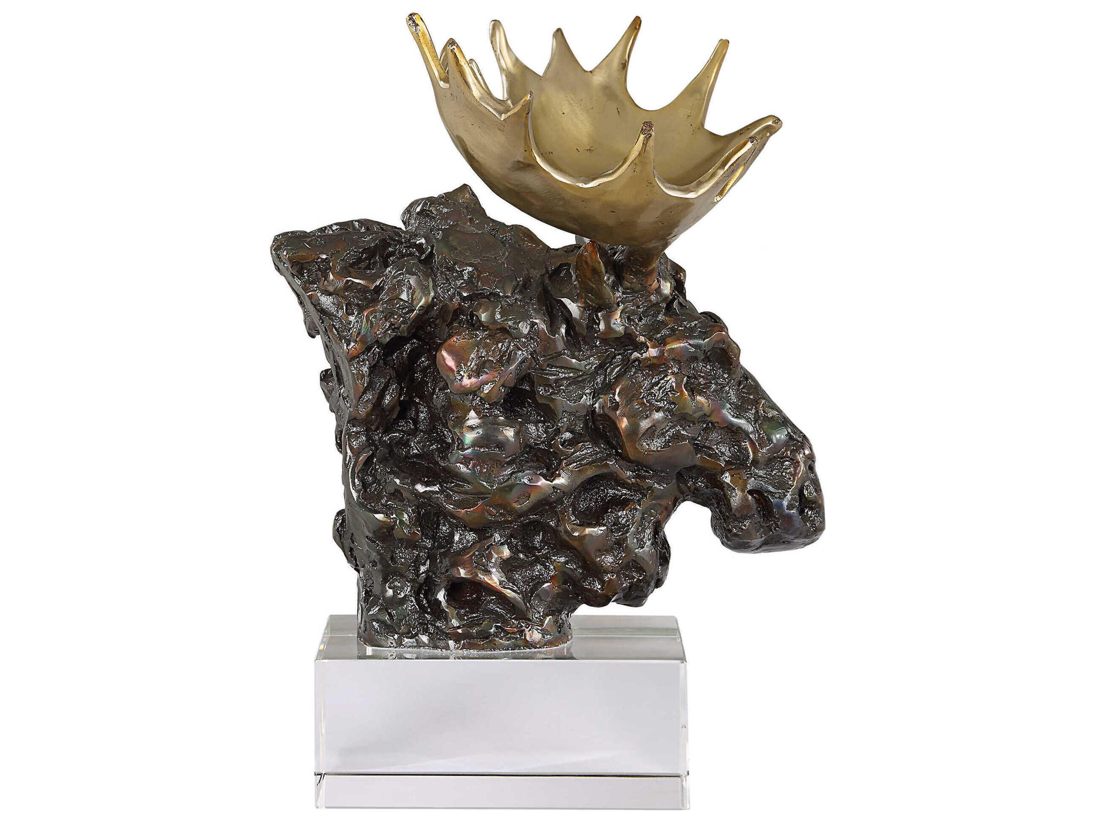Uttermost Moose Bust Bronze Sculpture