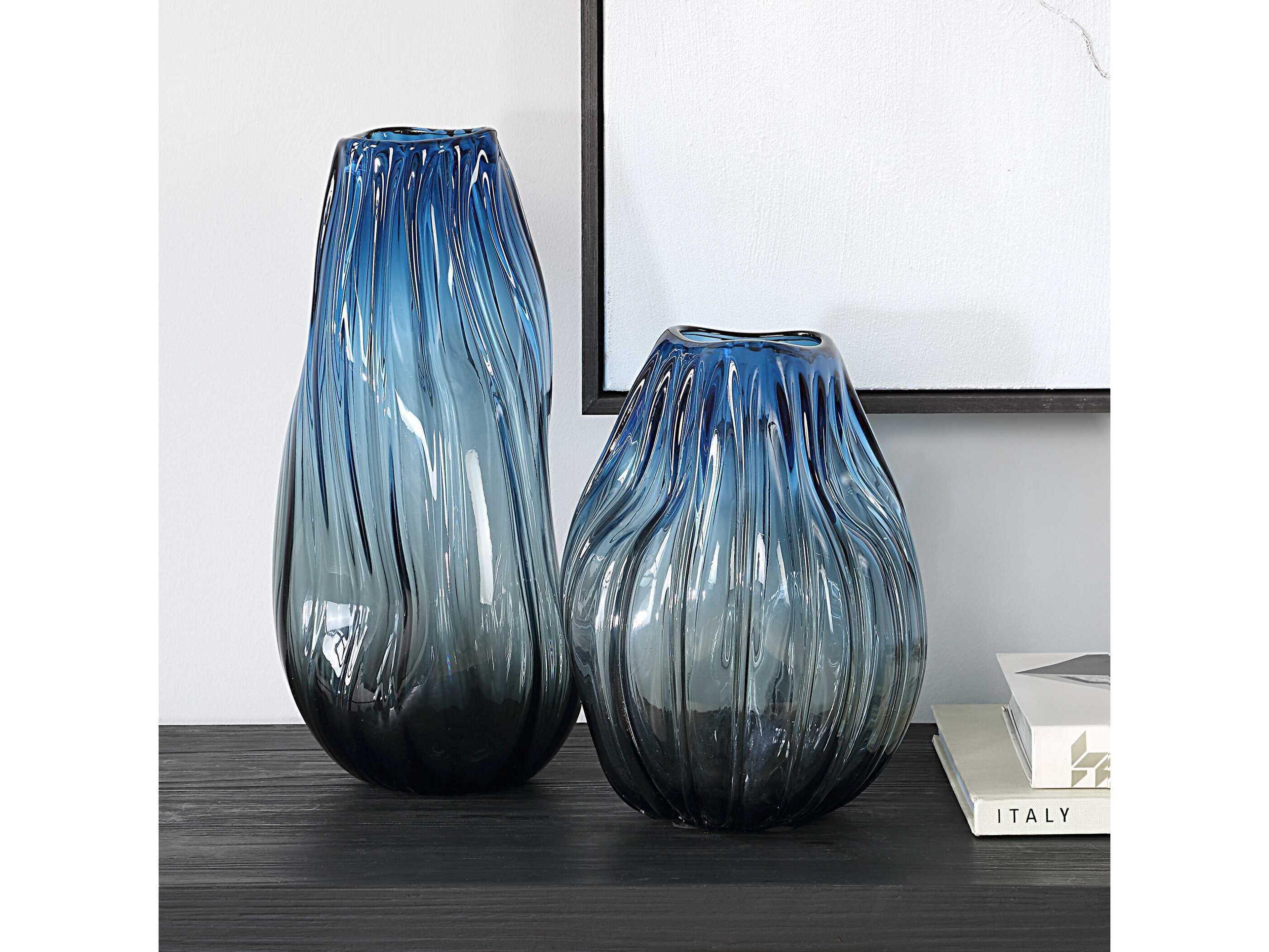 Uttermost Midnight Horizon Vases Set of 2