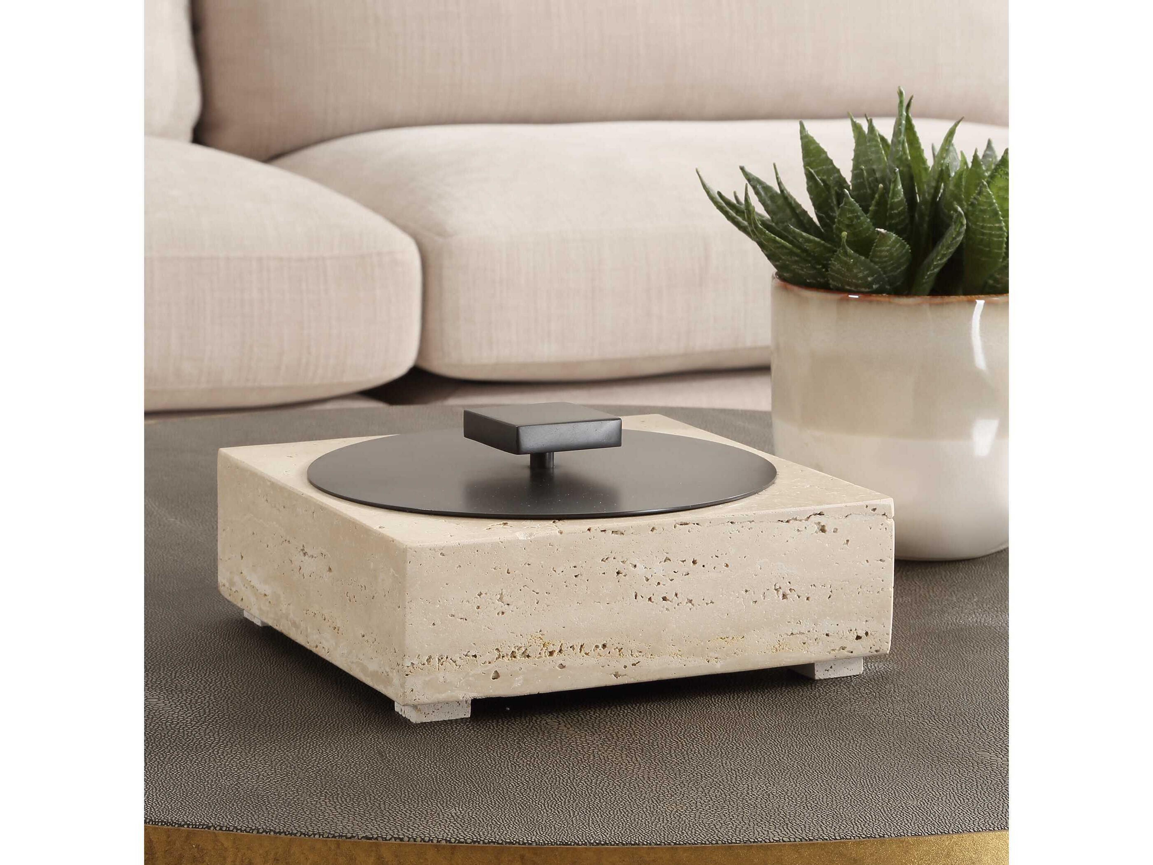 Uttermost Natural Luxe Travertine Box