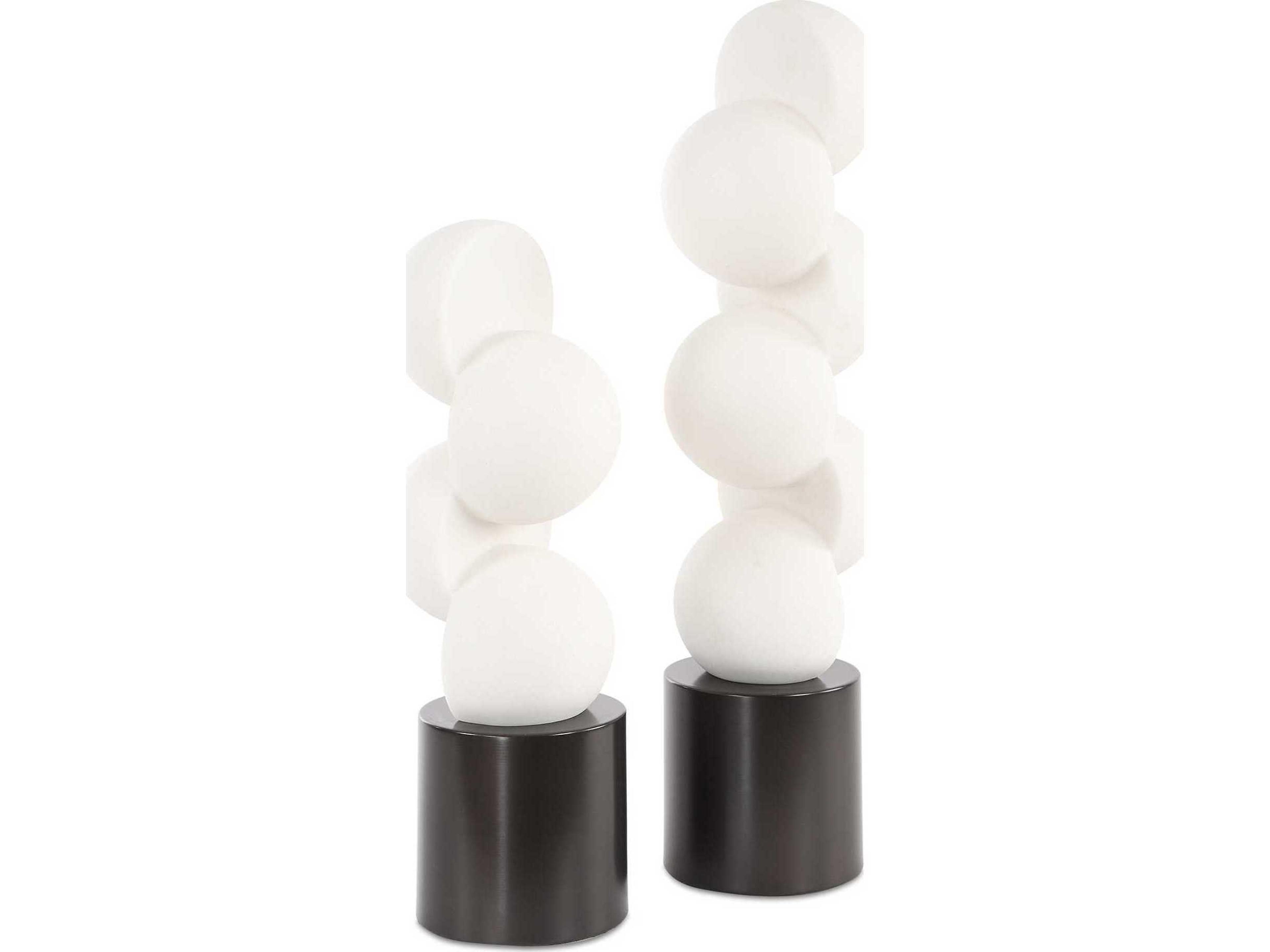 Uttermost Symmetry White Sculptures Set of 2