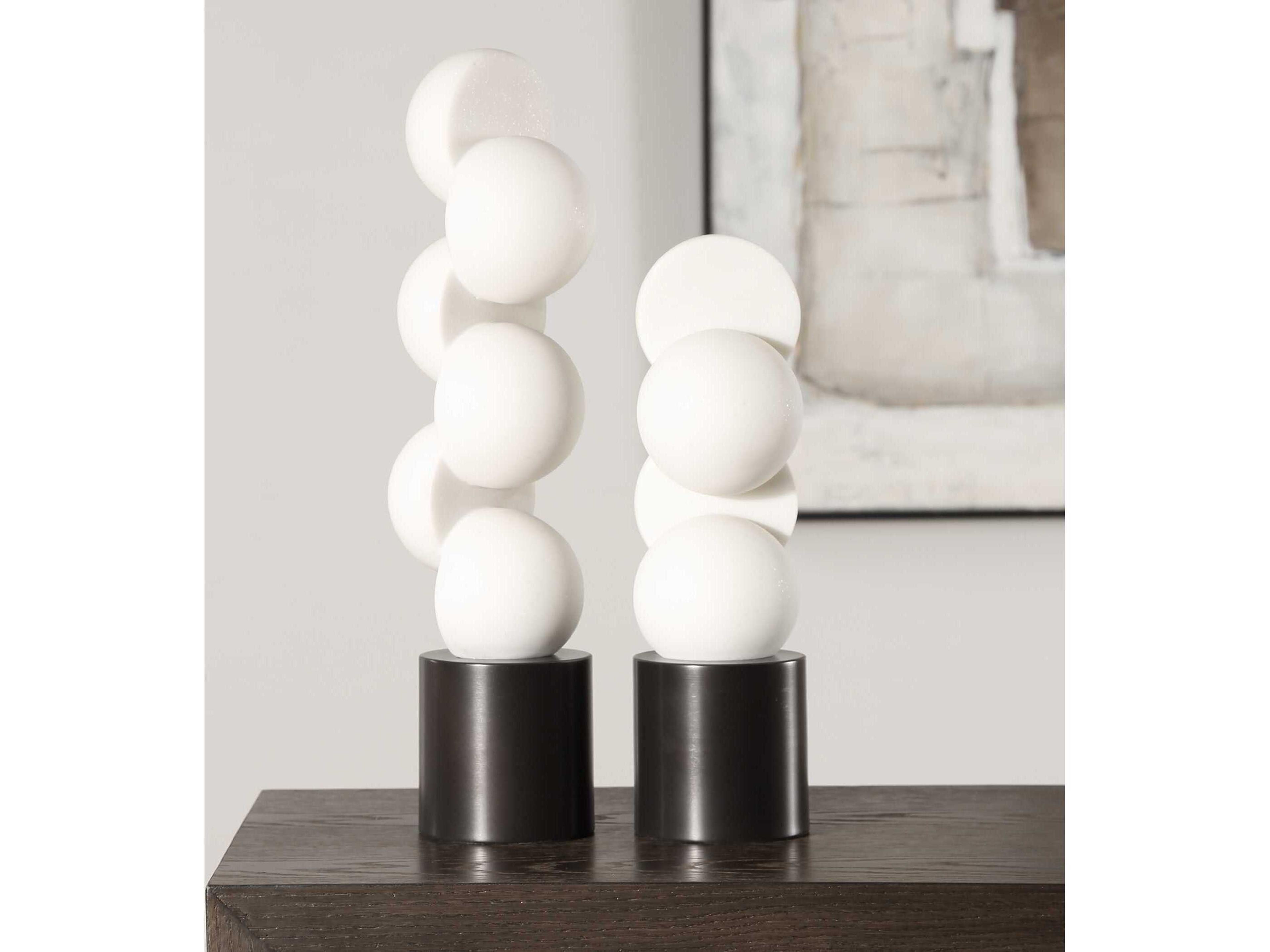 Uttermost Symmetry White Sculptures Set of 2