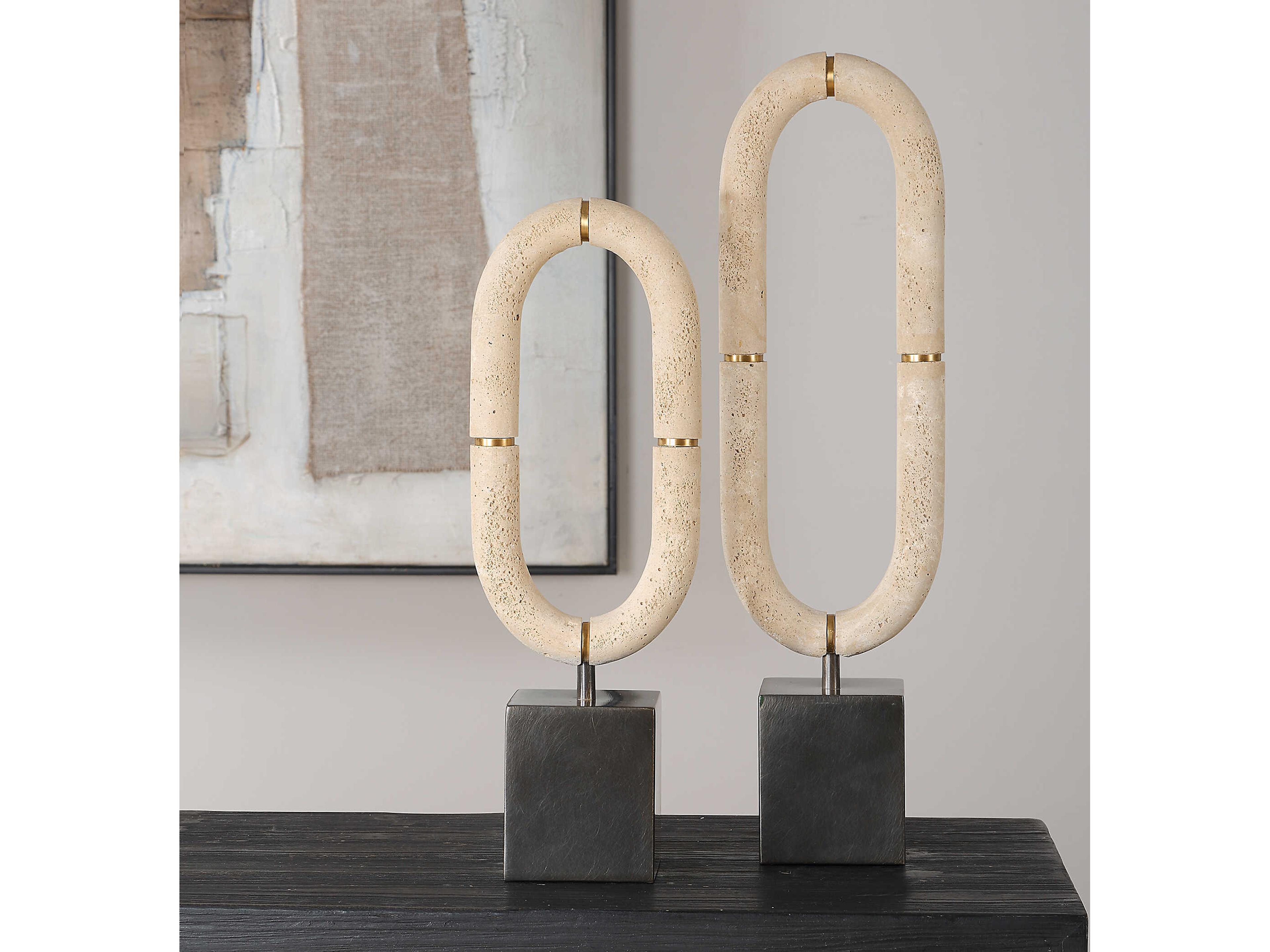 Uttermost Oval Sculptures Fusion Set of 2