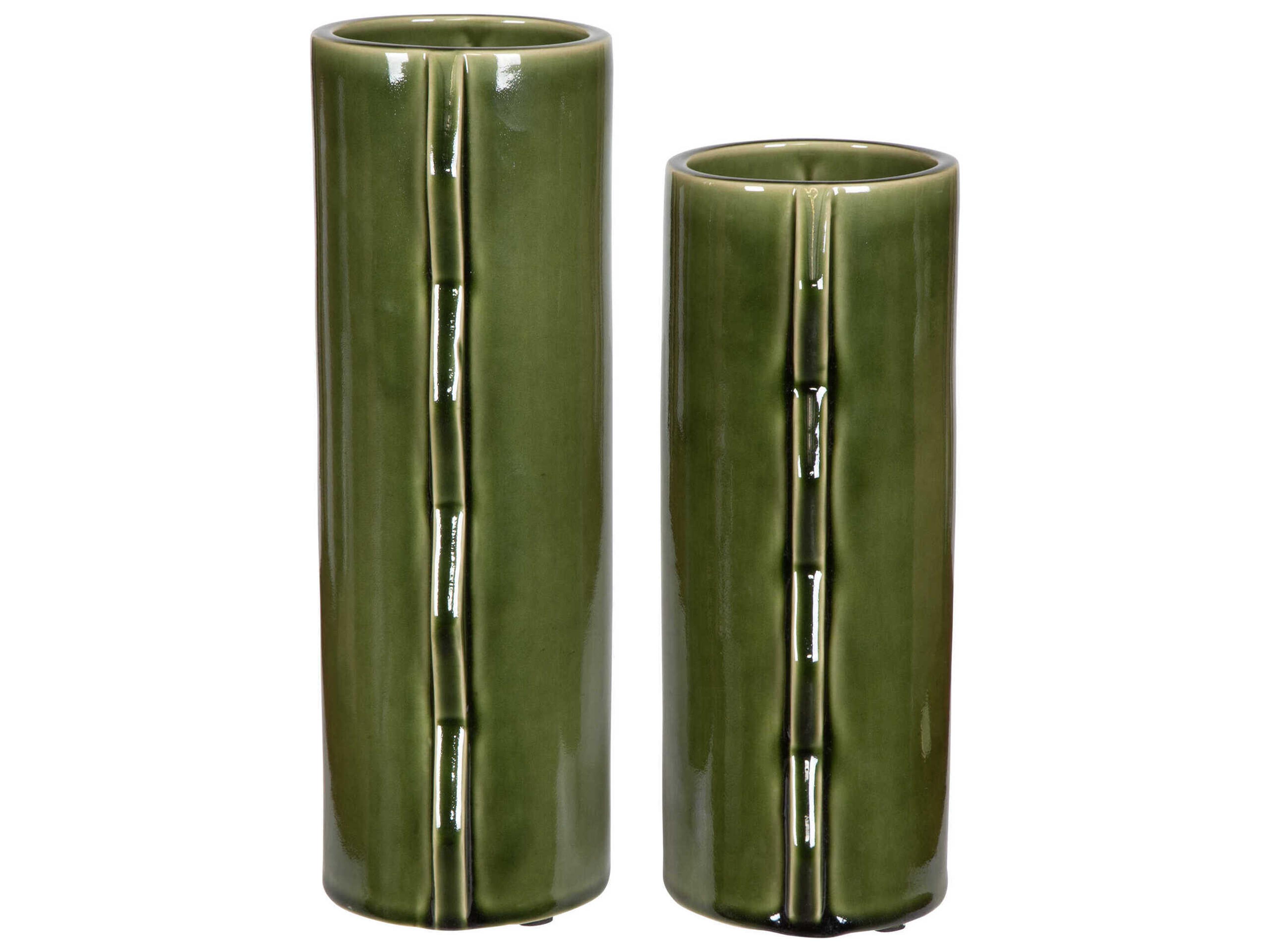 Uttermost Meander Green Vase Set of 2