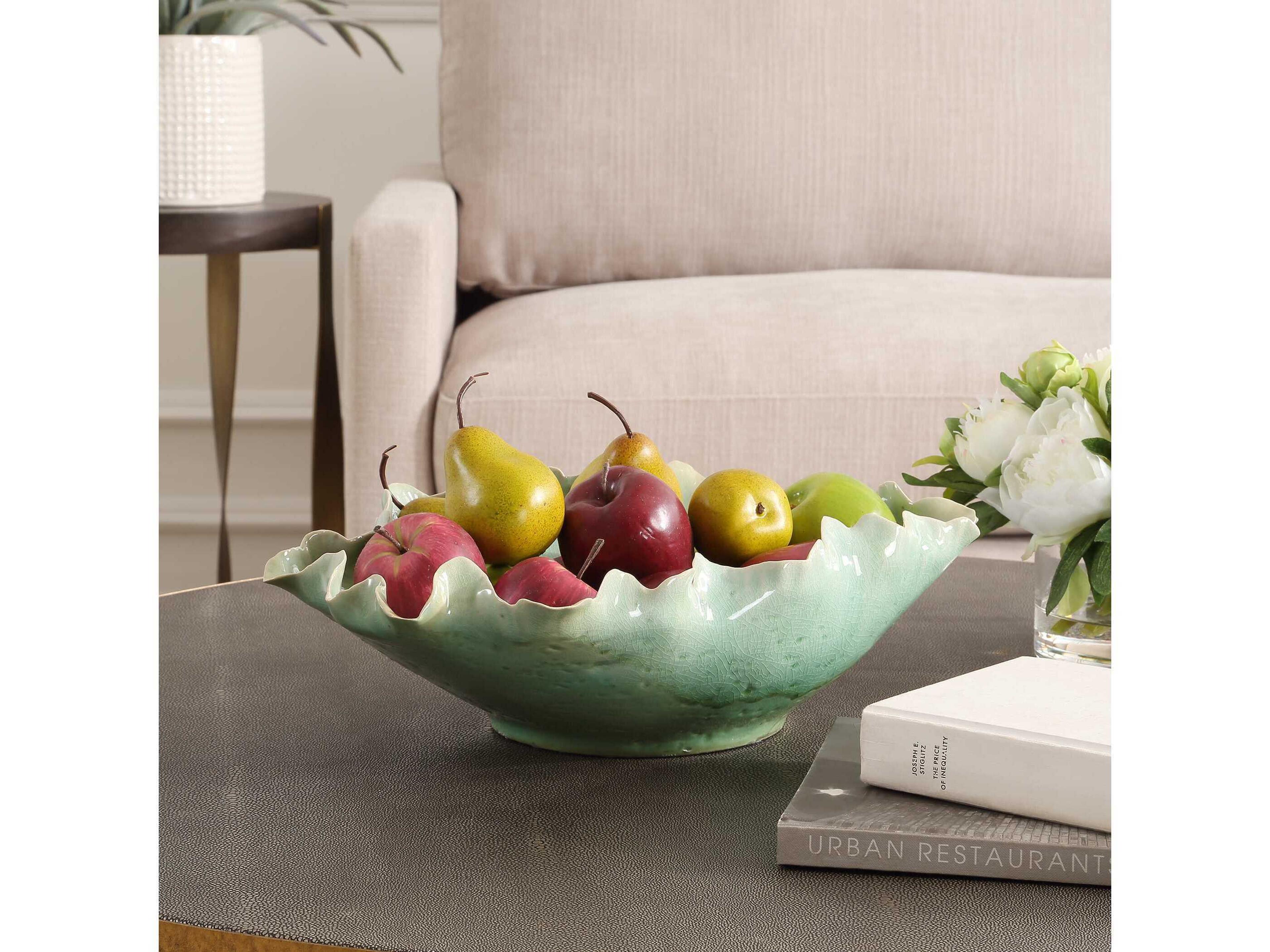 Uttermost Lila Green Glass Decorative Bowl