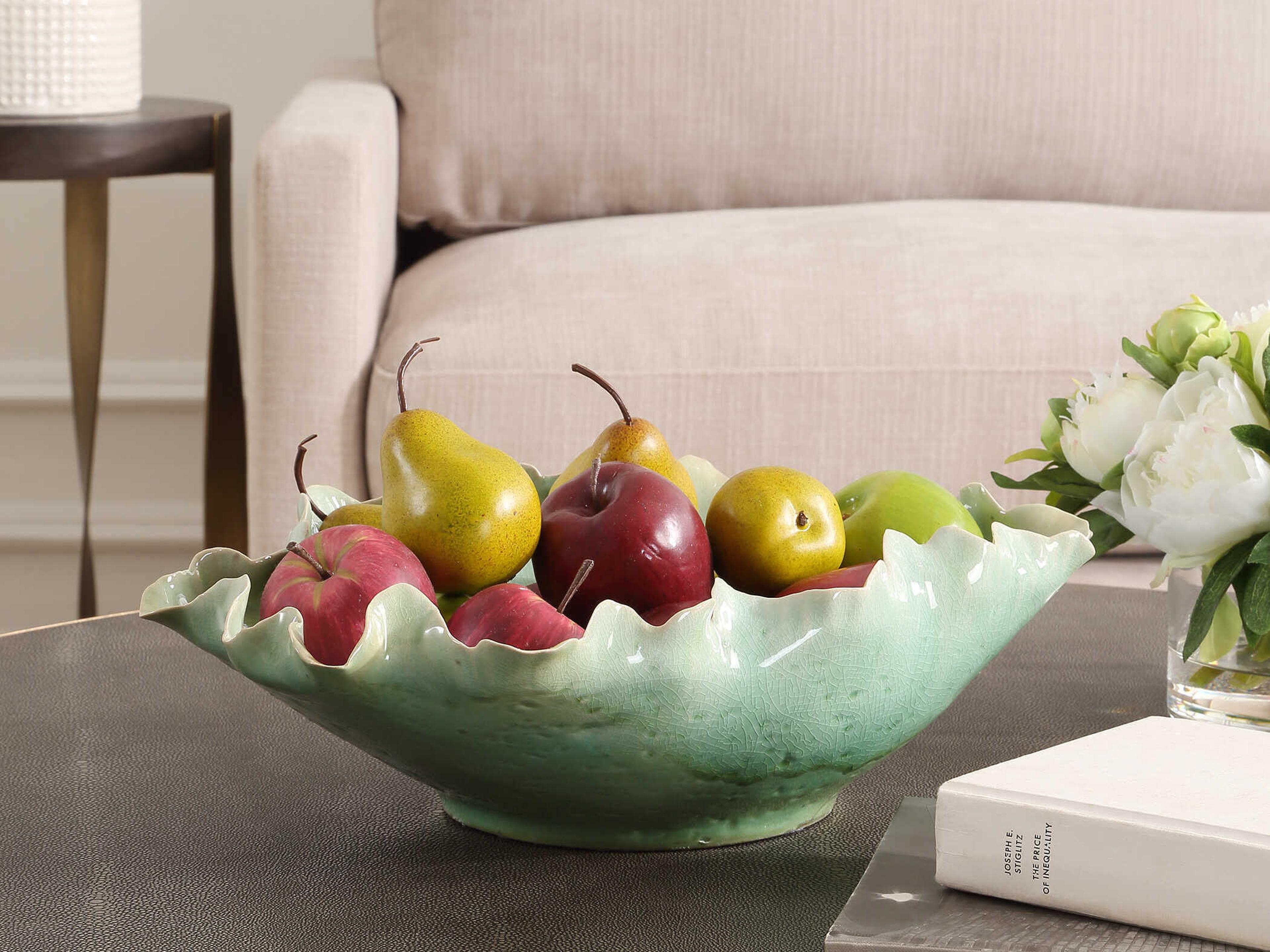 Uttermost Lila Green Glass Decorative Bowl