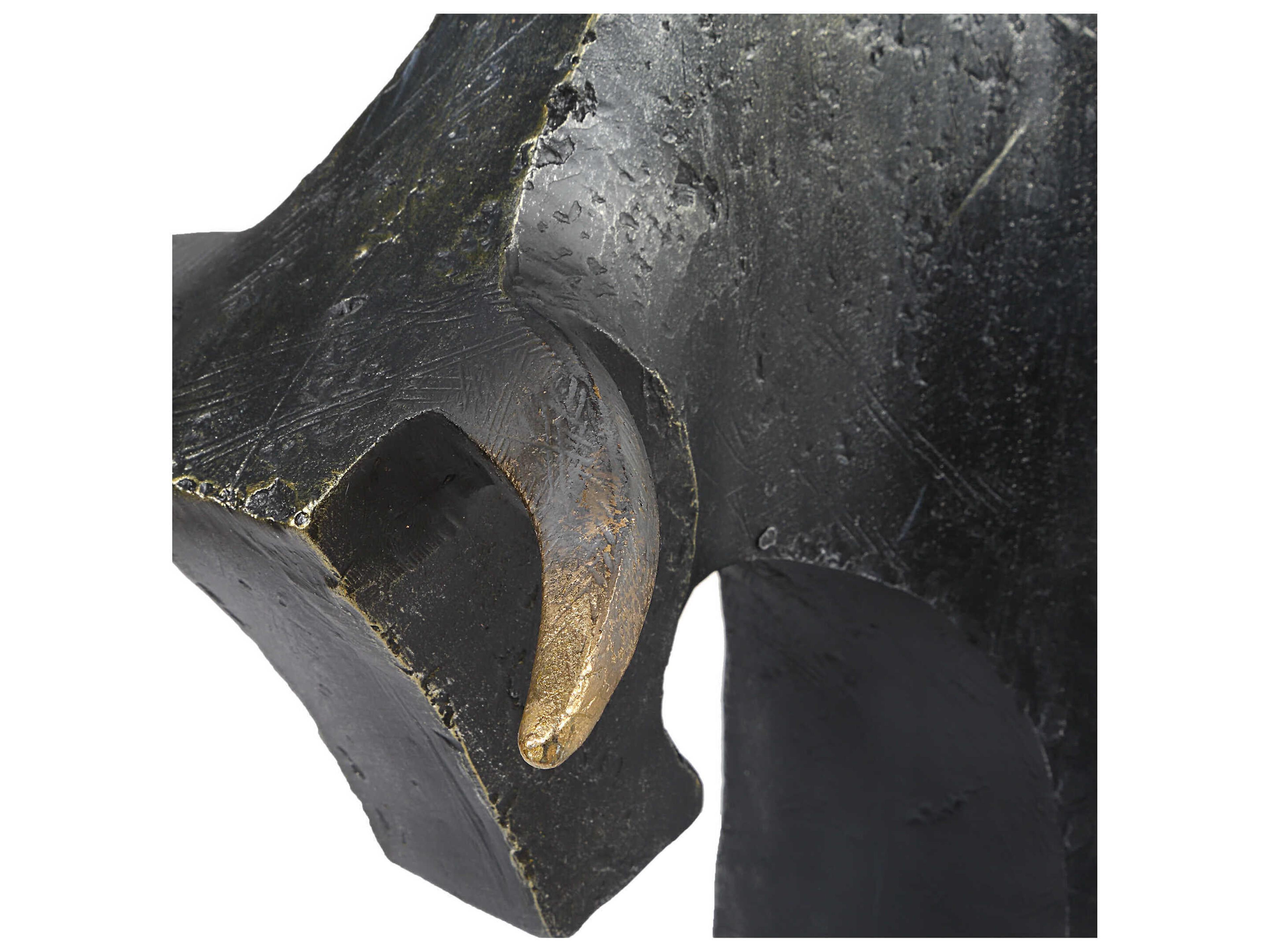 Uttermost Regal Bull Bronze Sculptures Set of 2