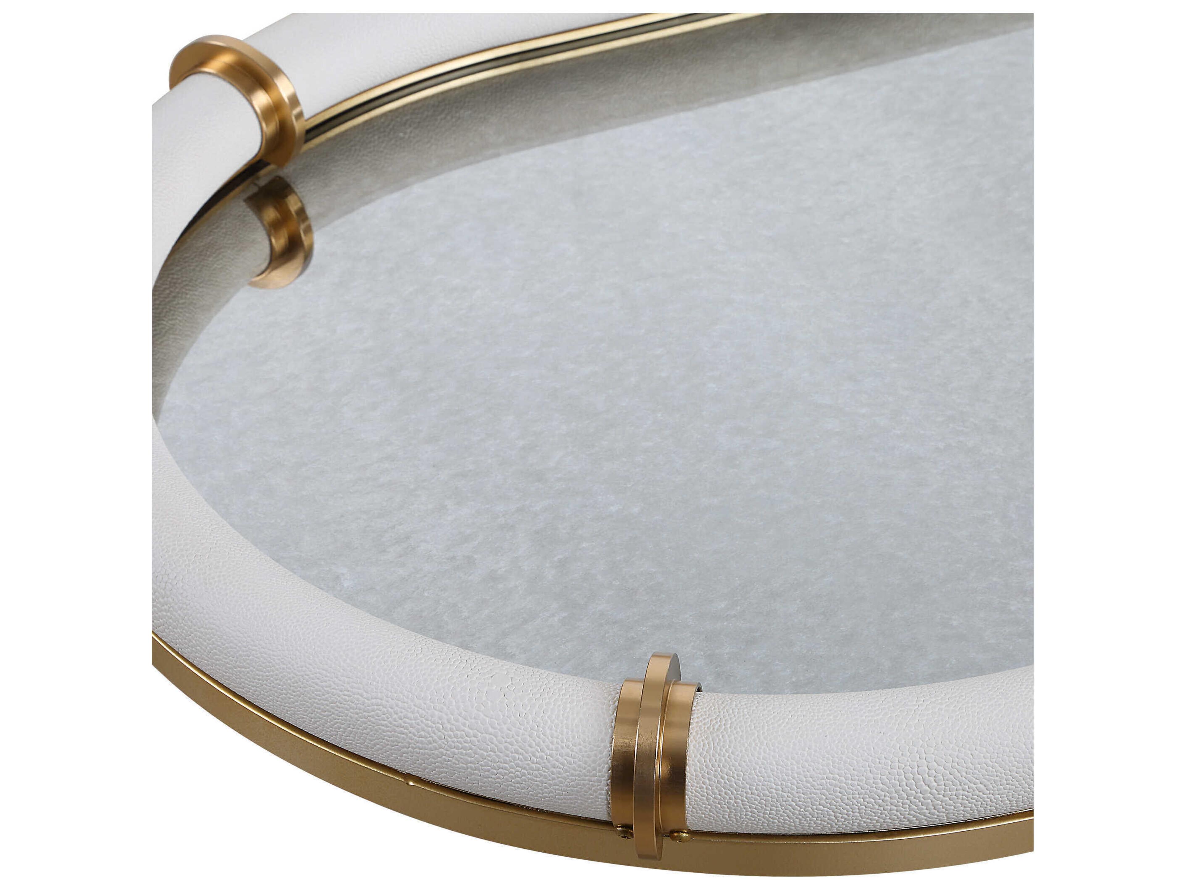Uttermost Cyprus Leather Oval Tray