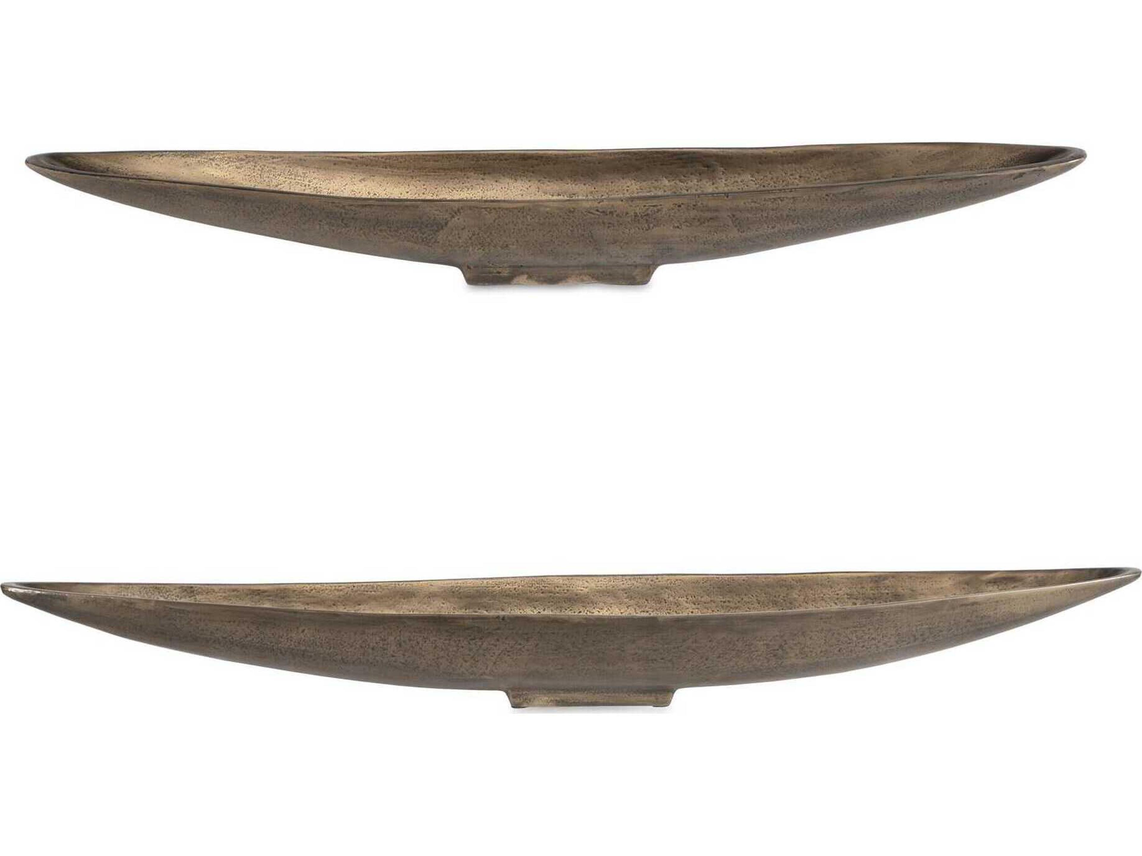 Uttermost River Run Antique Brass Decorative Bowl Set of 2