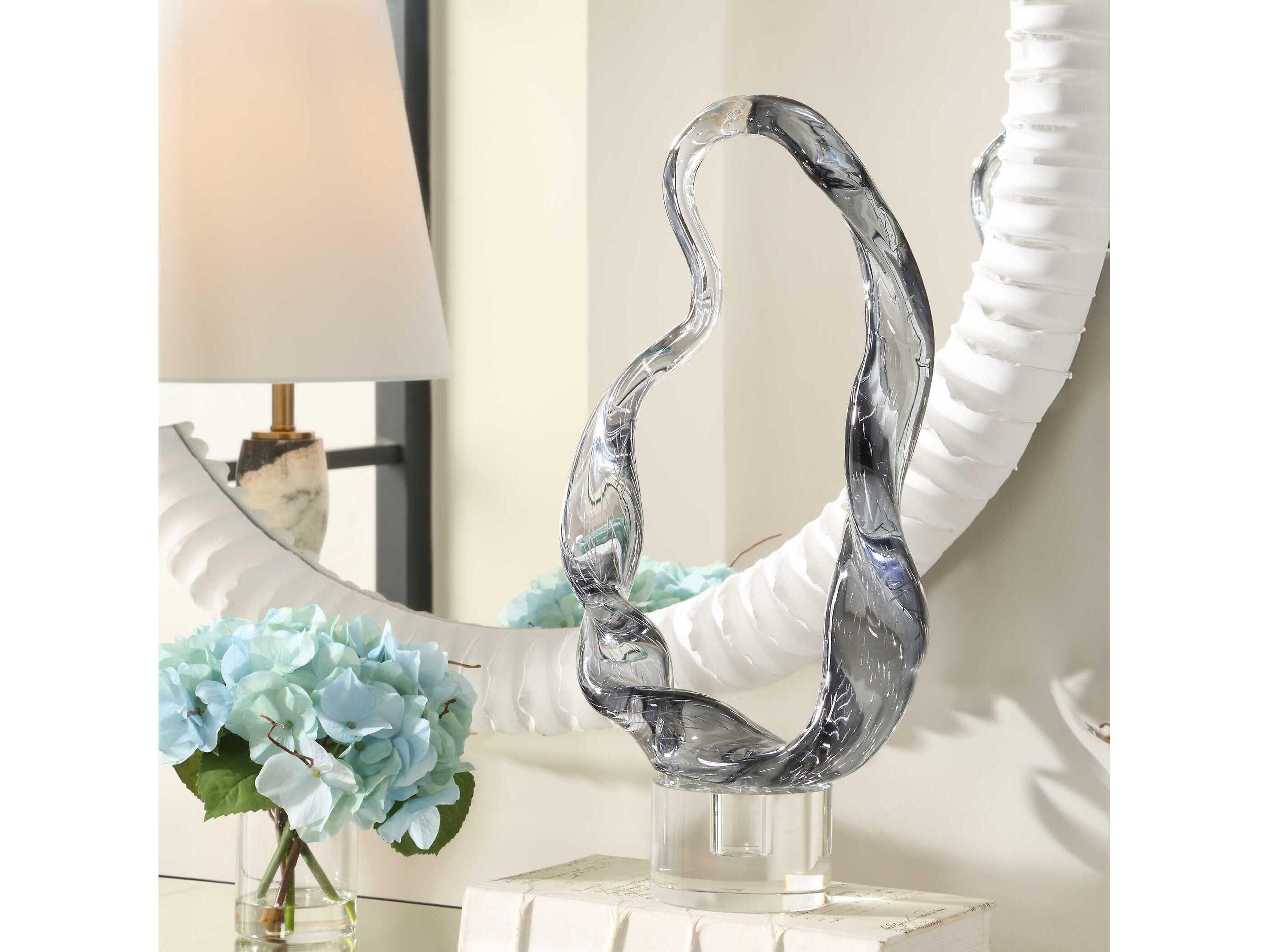 Uttermost Luminous Twist Glass Sculpture