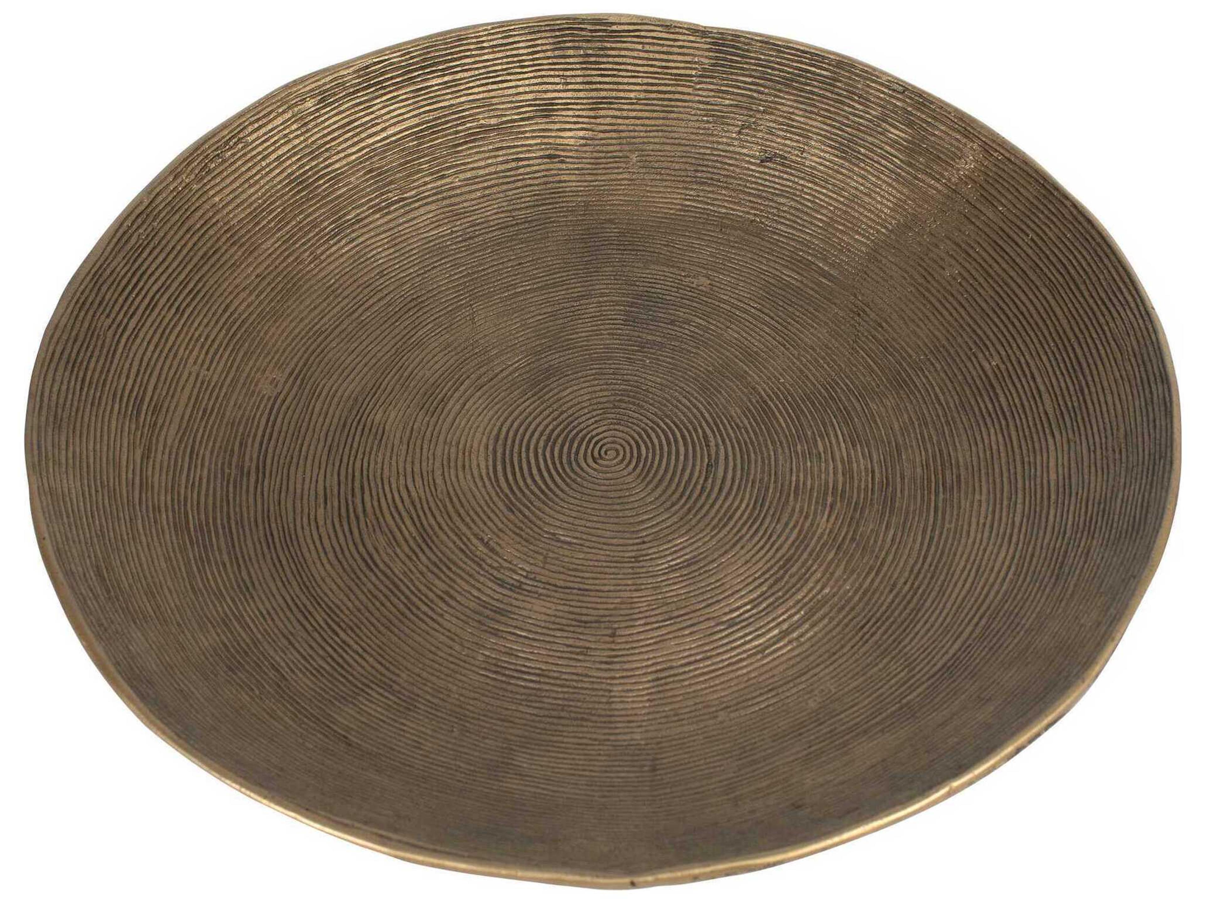 Uttermost Stratum Round Brass Decorative Bowls Set of 2