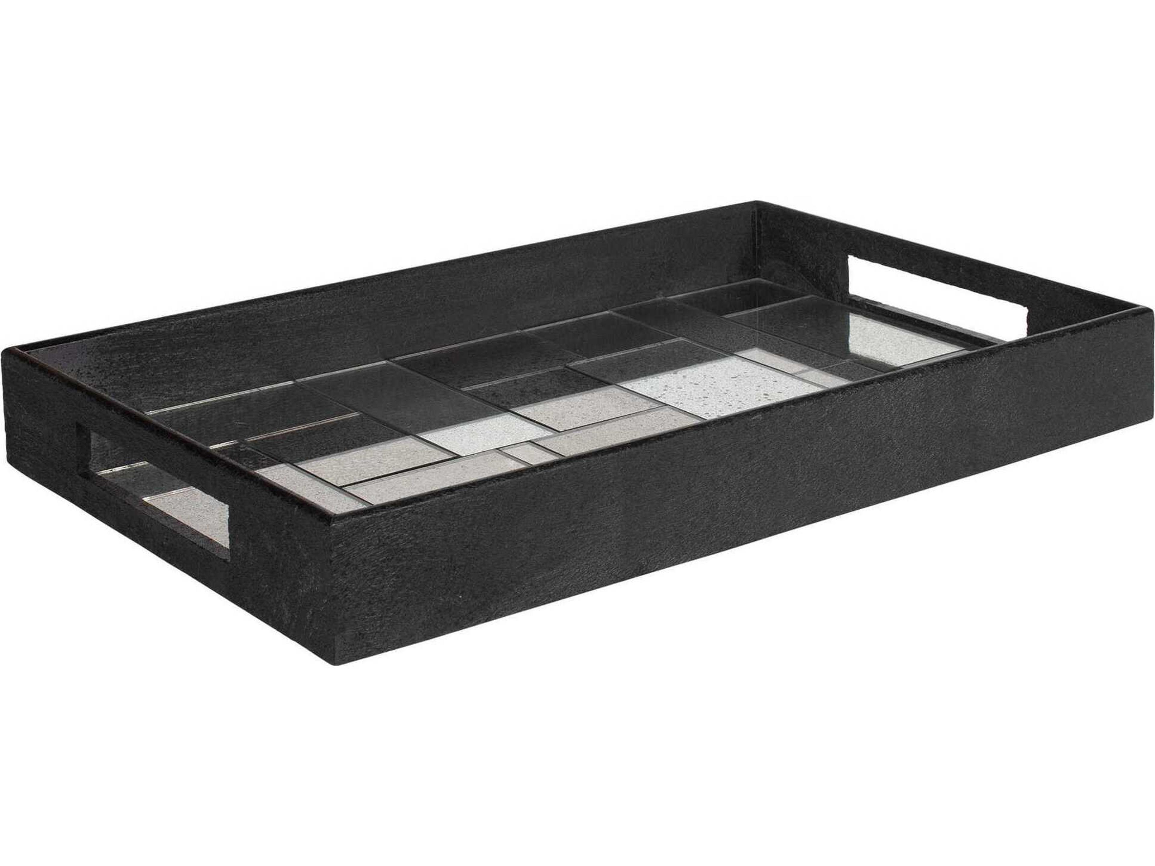 Uttermost Modern Mosaic Antique Mirrored Tray