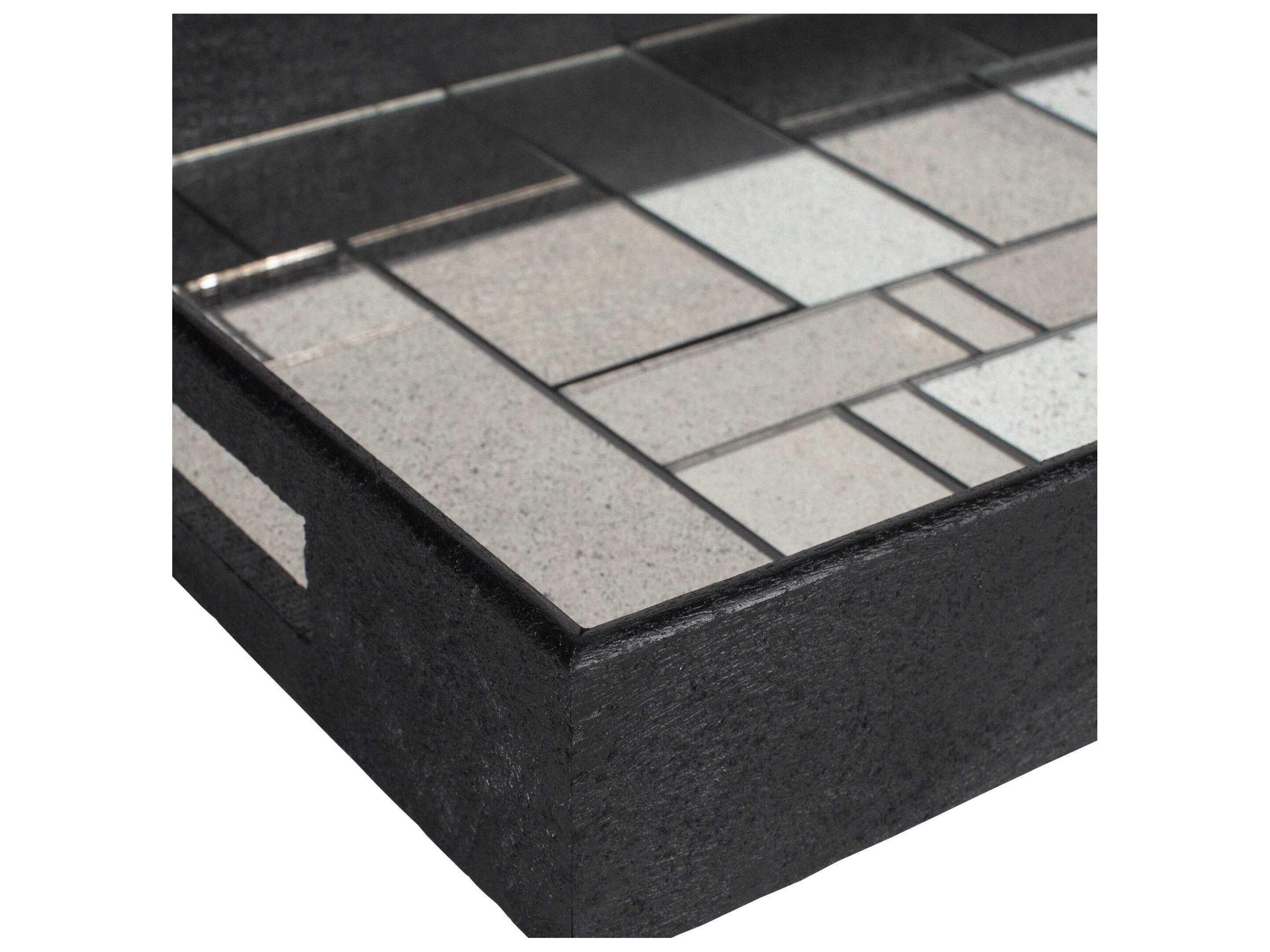 Uttermost Modern Mosaic Antique Mirrored Tray