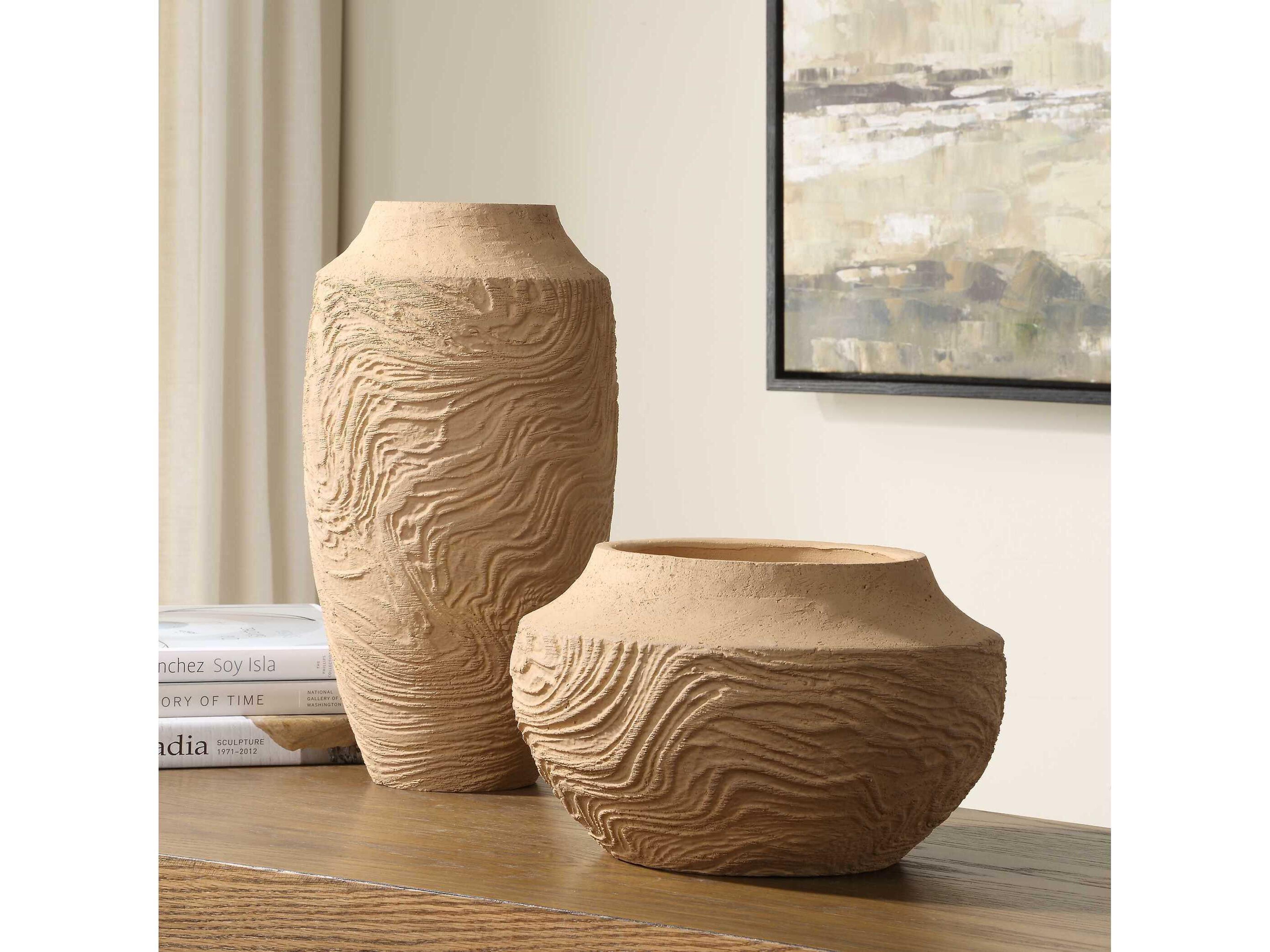Uttermost Sandstone Flow Large Terracotta Vase