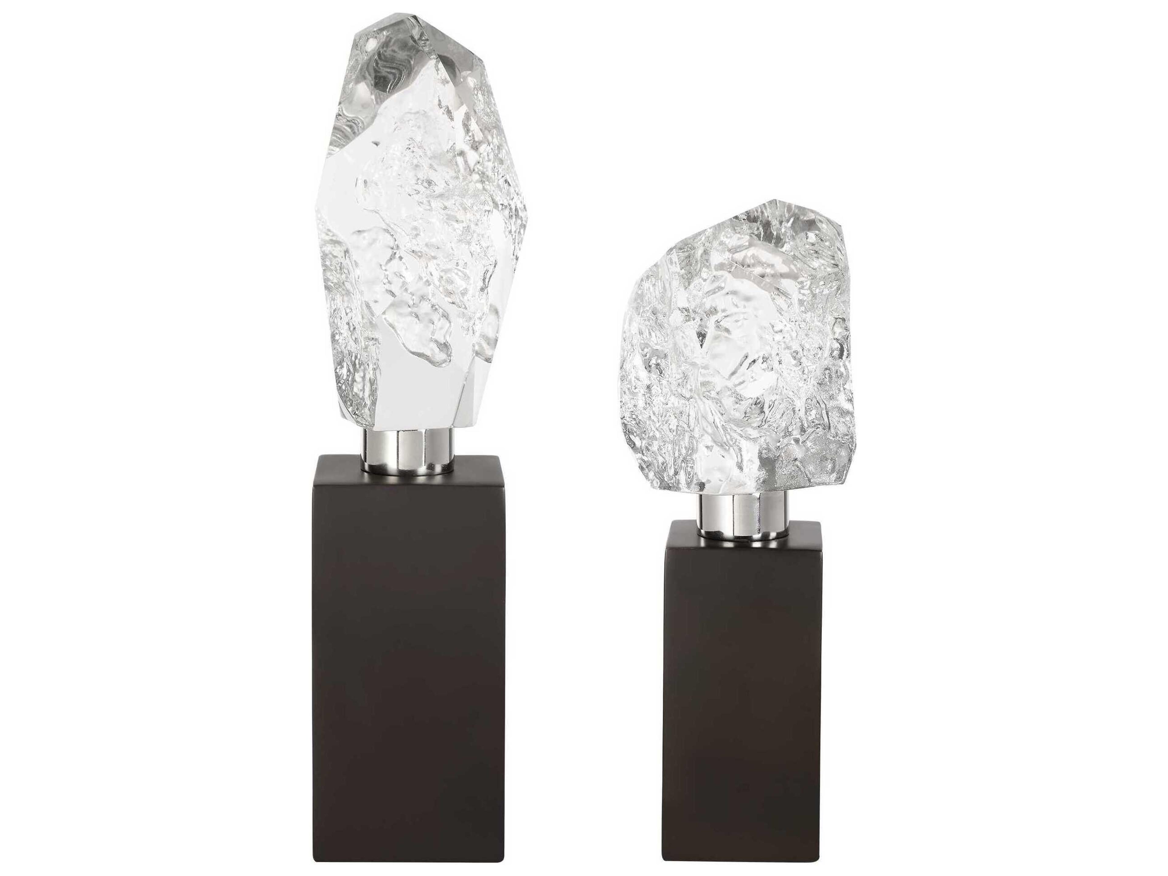 Uttermost Crystal Peak Sculptures Set of 2