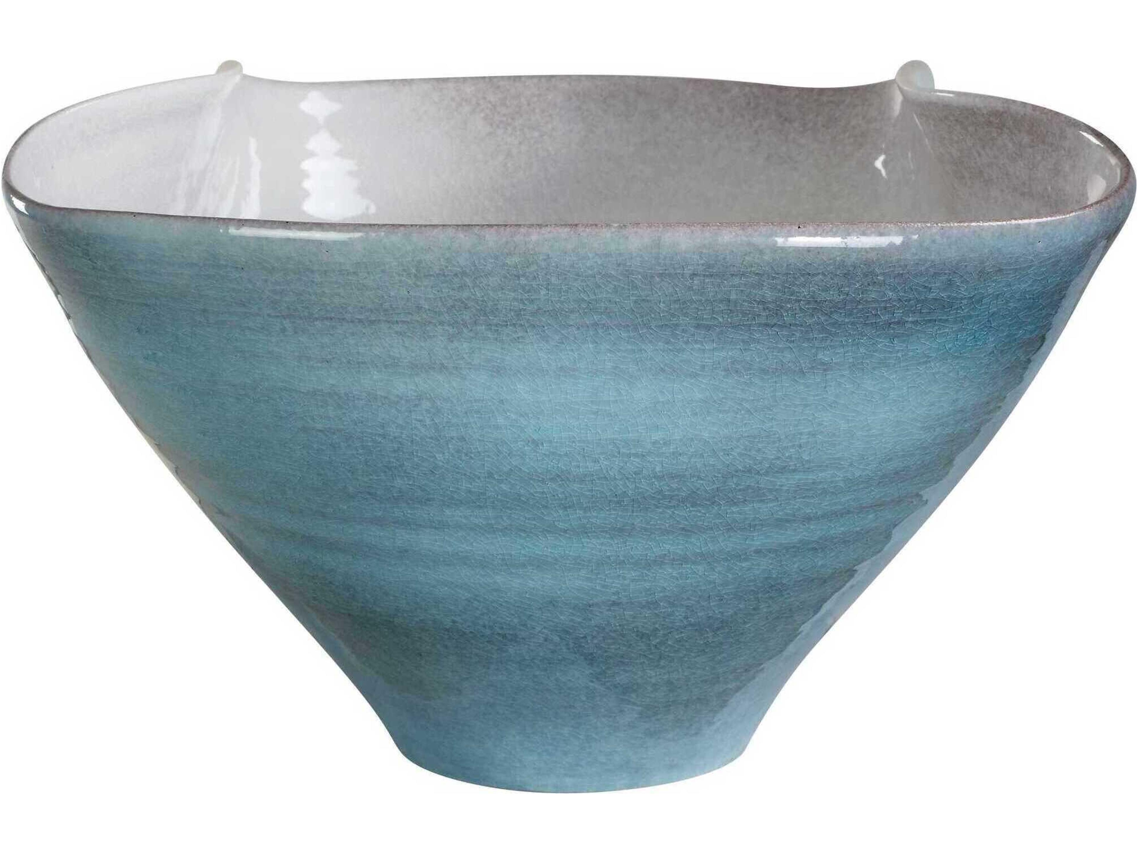 Uttermost Blue Crest Decorative Ceramic Bowl