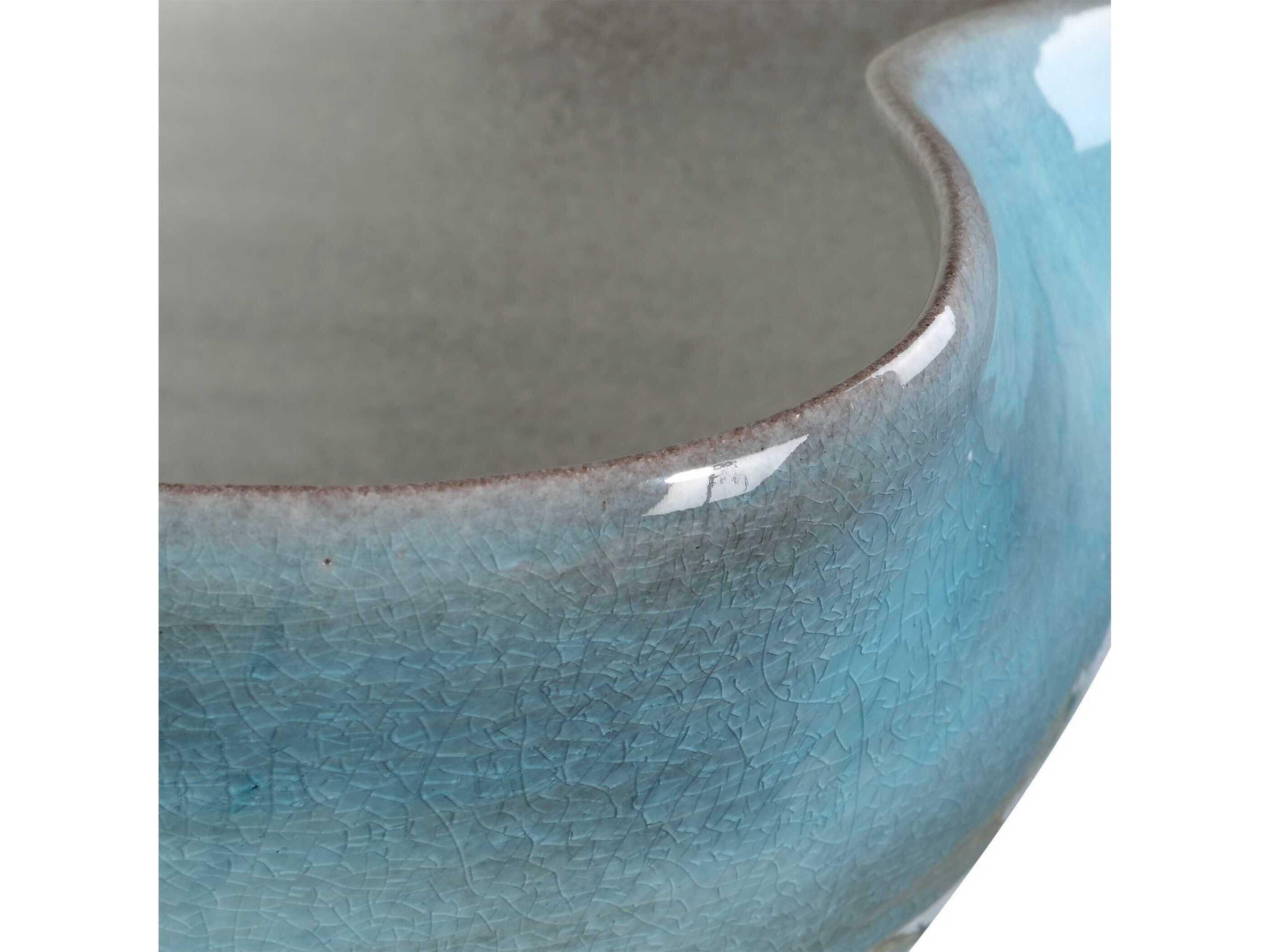 Uttermost Blue Crest Decorative Ceramic Bowl