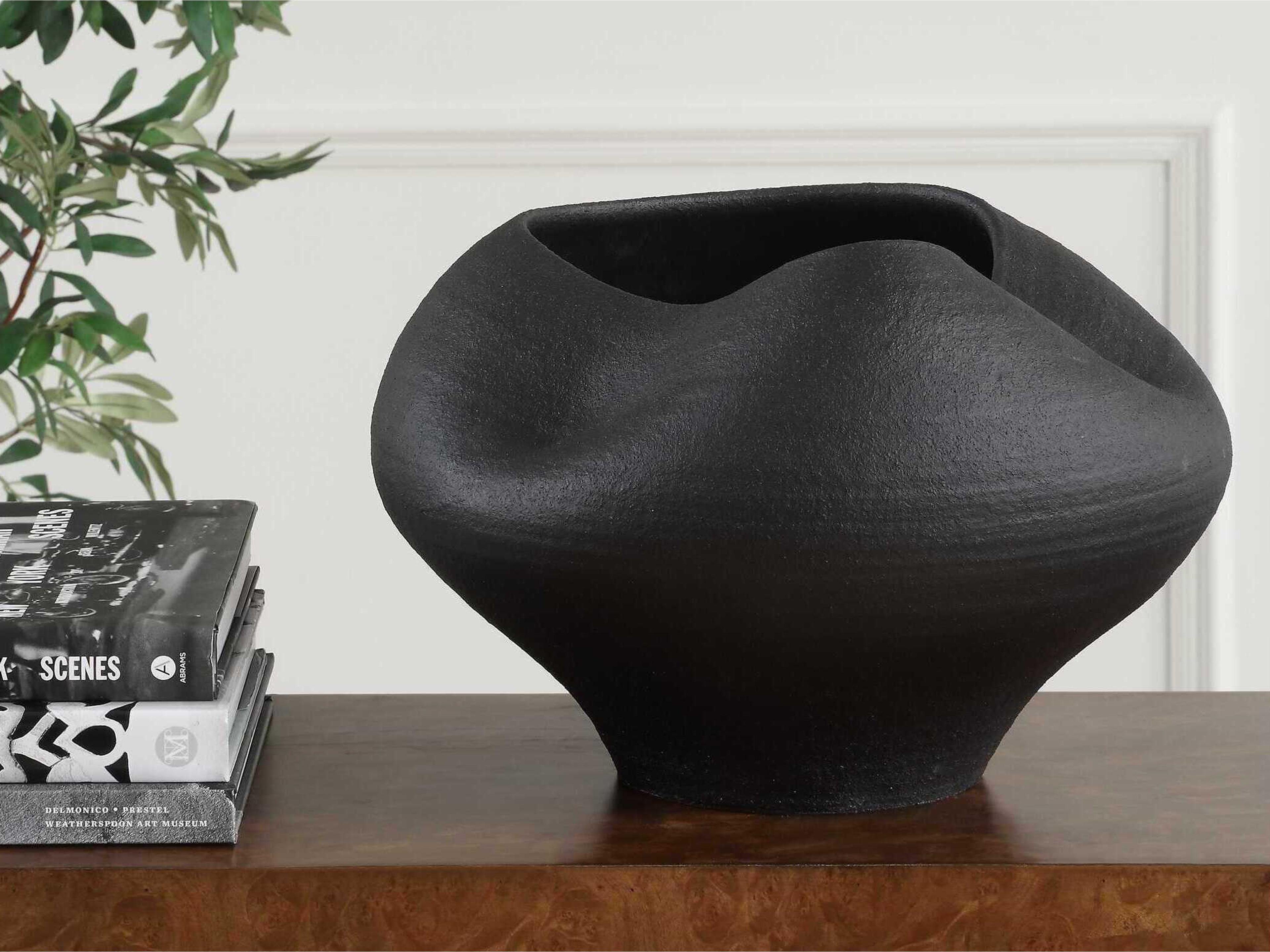 Uttermost Nocturne Matte Black Decorative Bowl