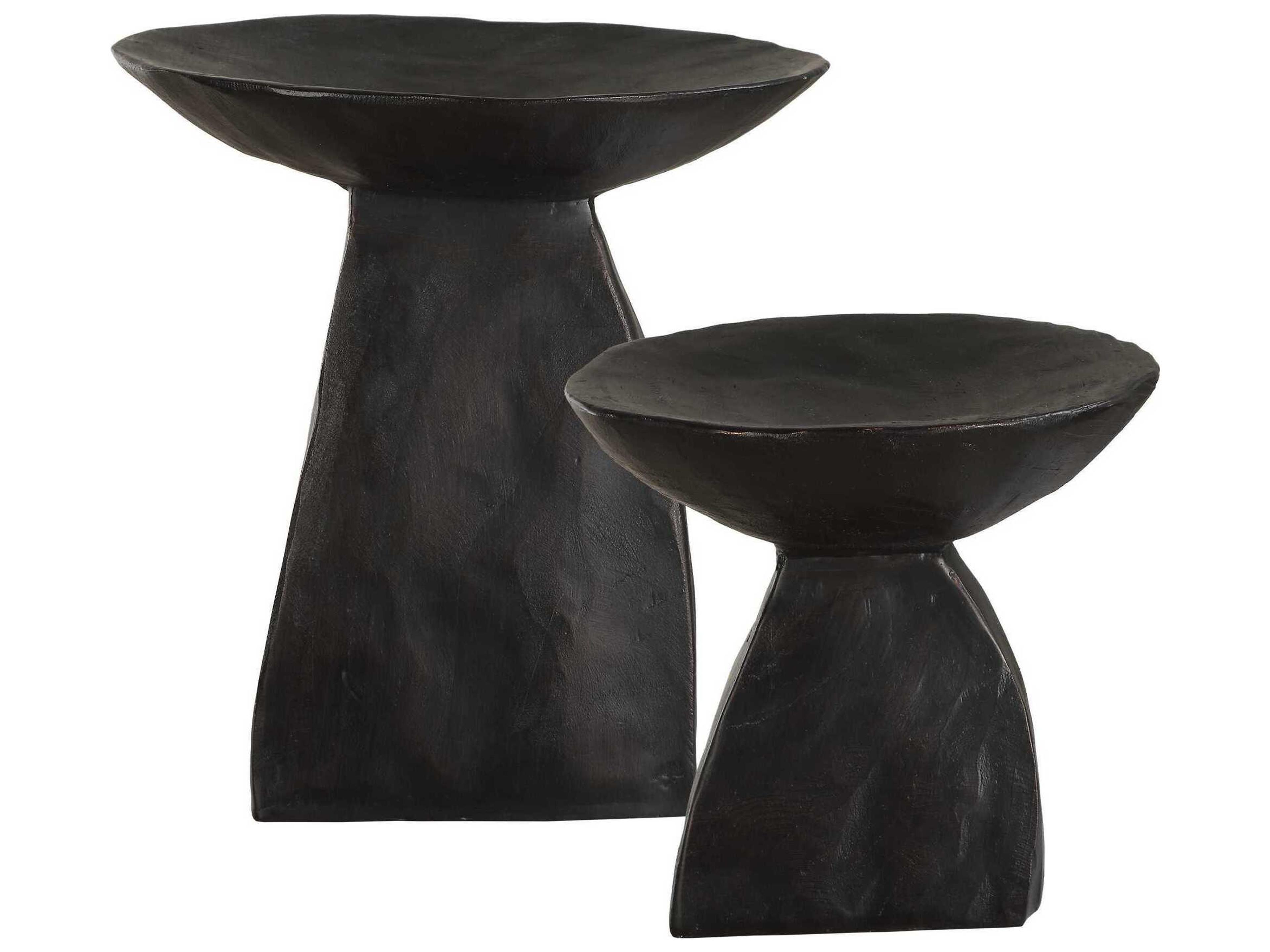Uttermost Shadow Pedestal Decorative Bowls Set of 2