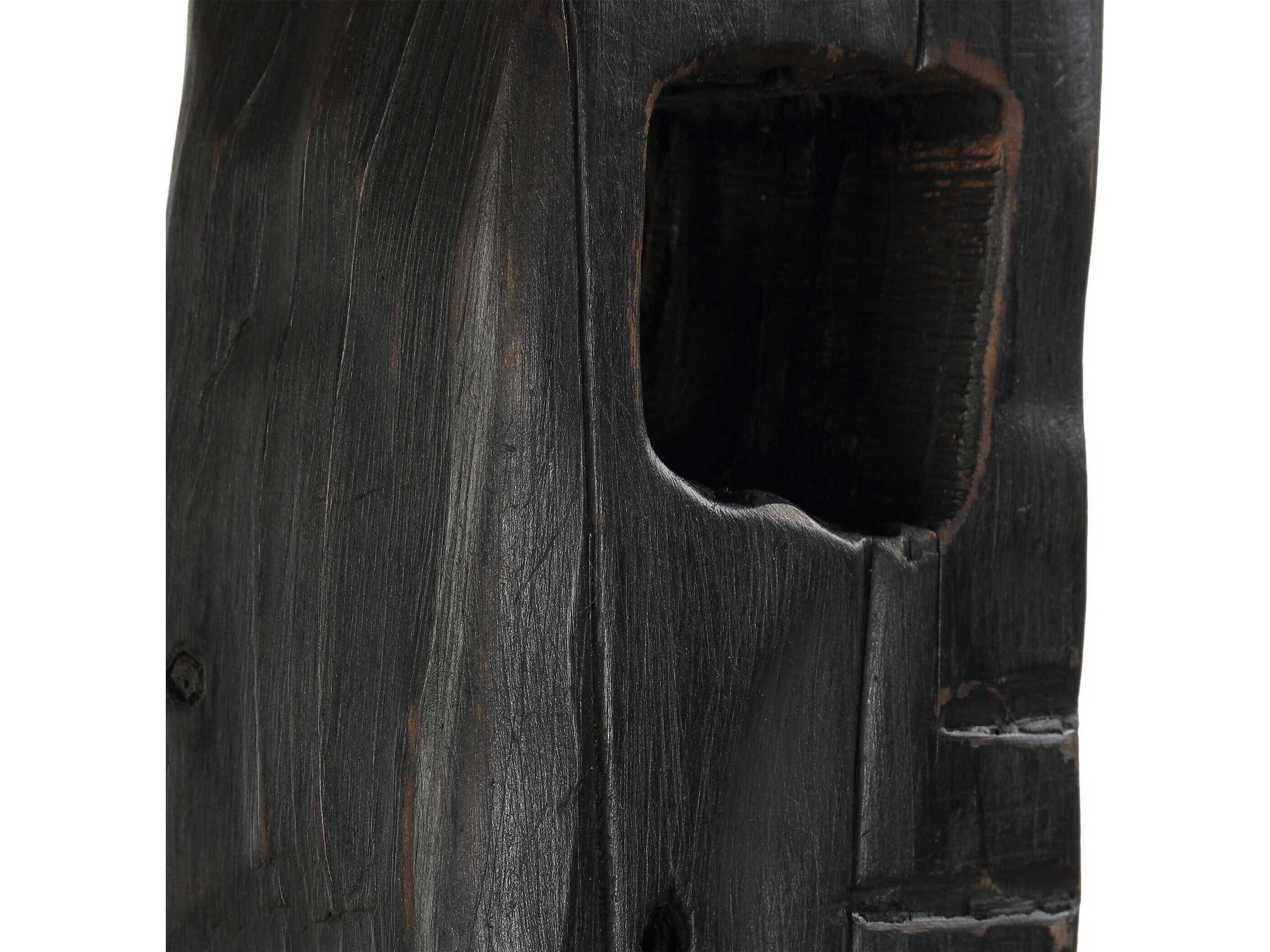 Uttermost Cipher Black Wood Totems Set of 2