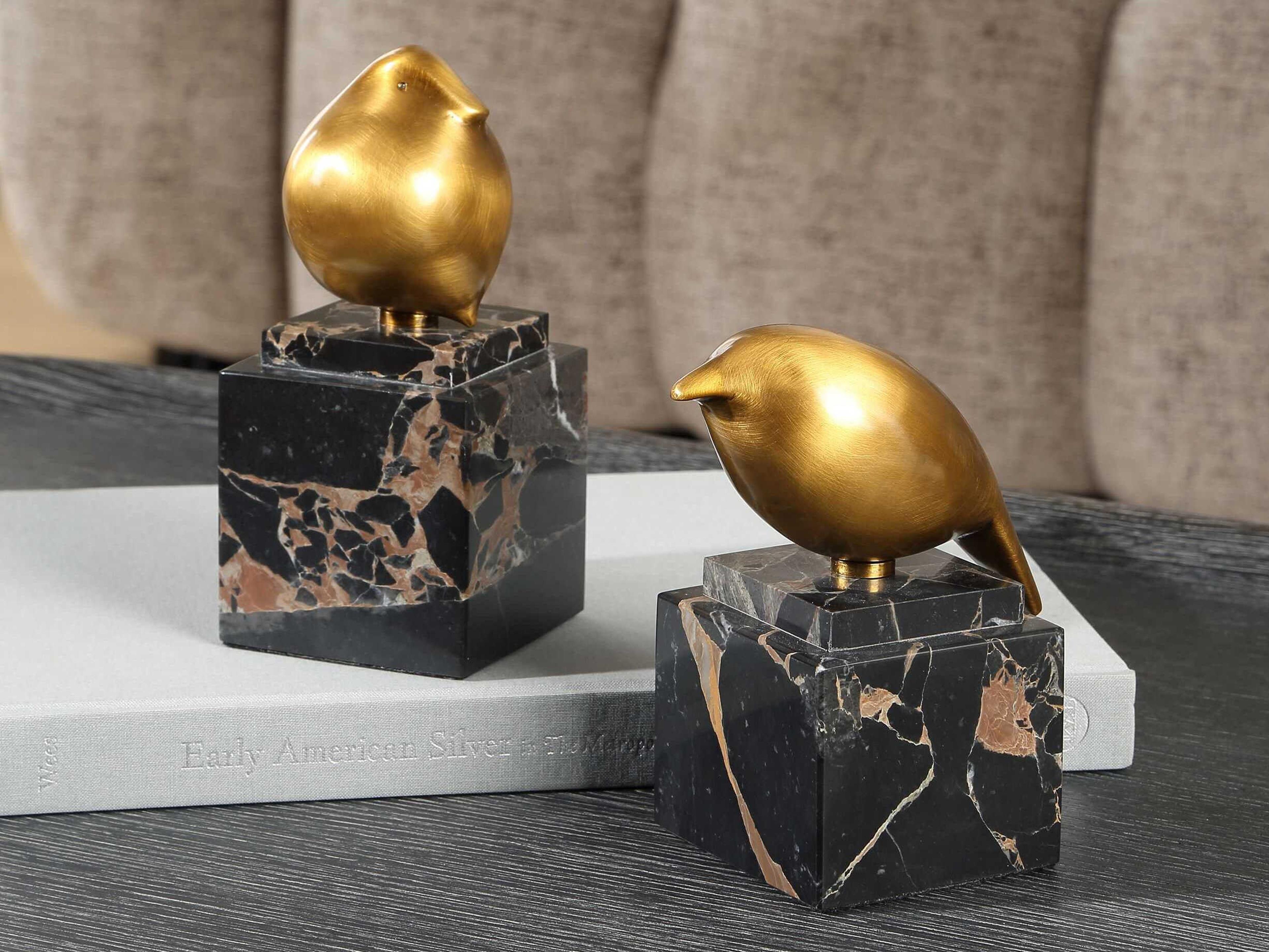 Uttermost Golden Finch Bird Figurines Set of 2