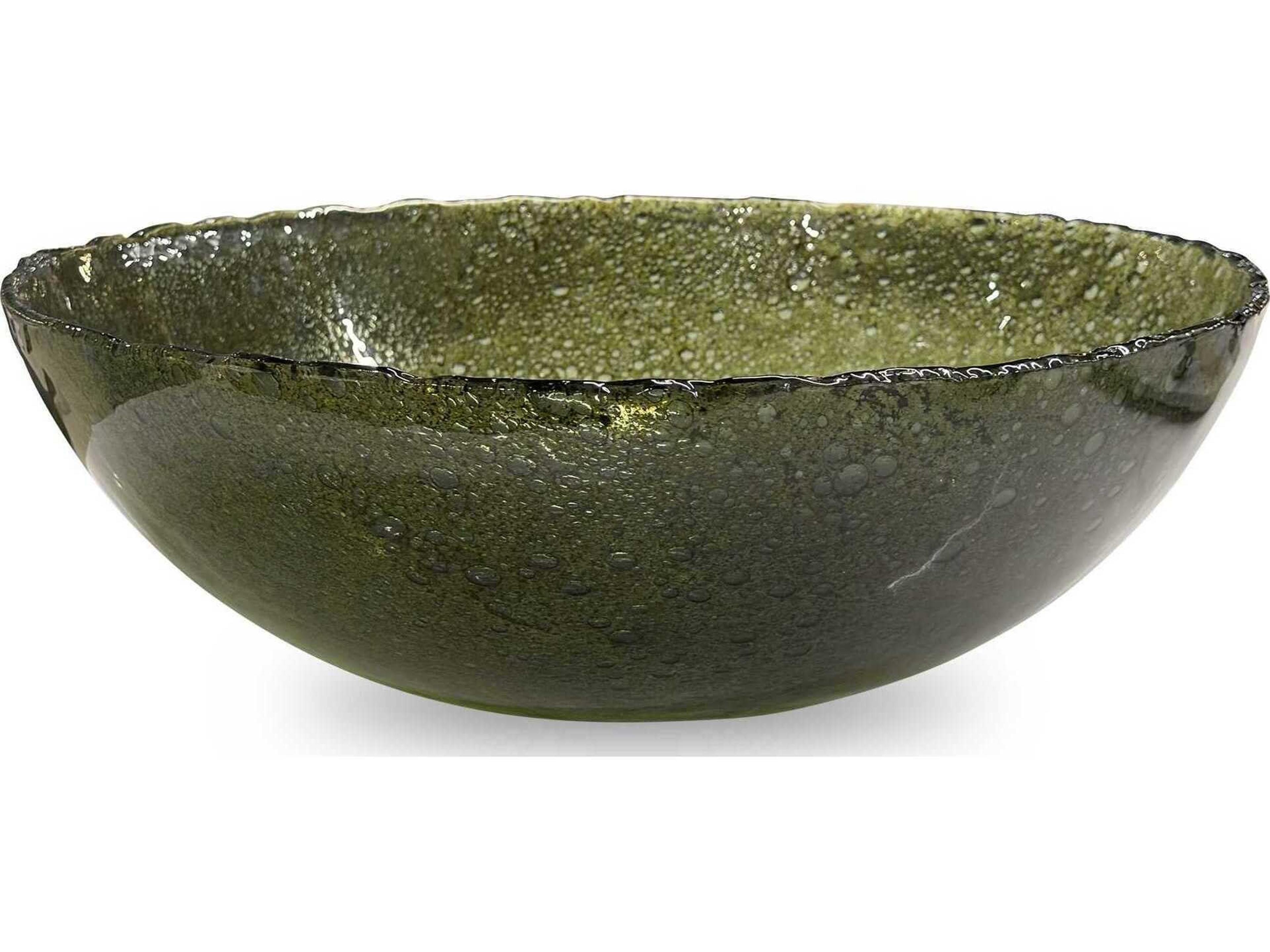 Uttermost Veridian Shimmer Earthy Glass Decorative Bowl