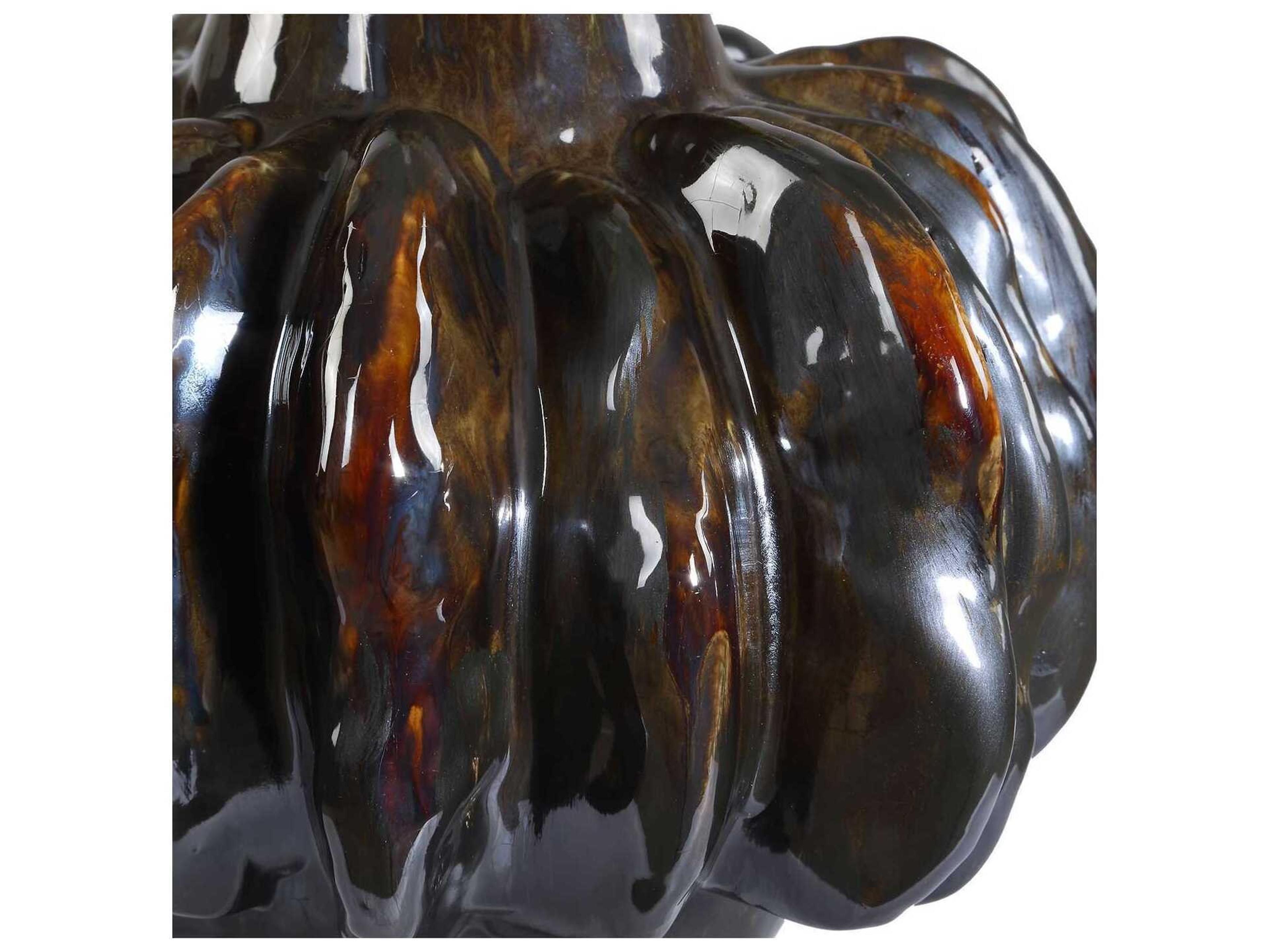 Uttermost Umbrian White & Brown Gourd Vases Set of 2
