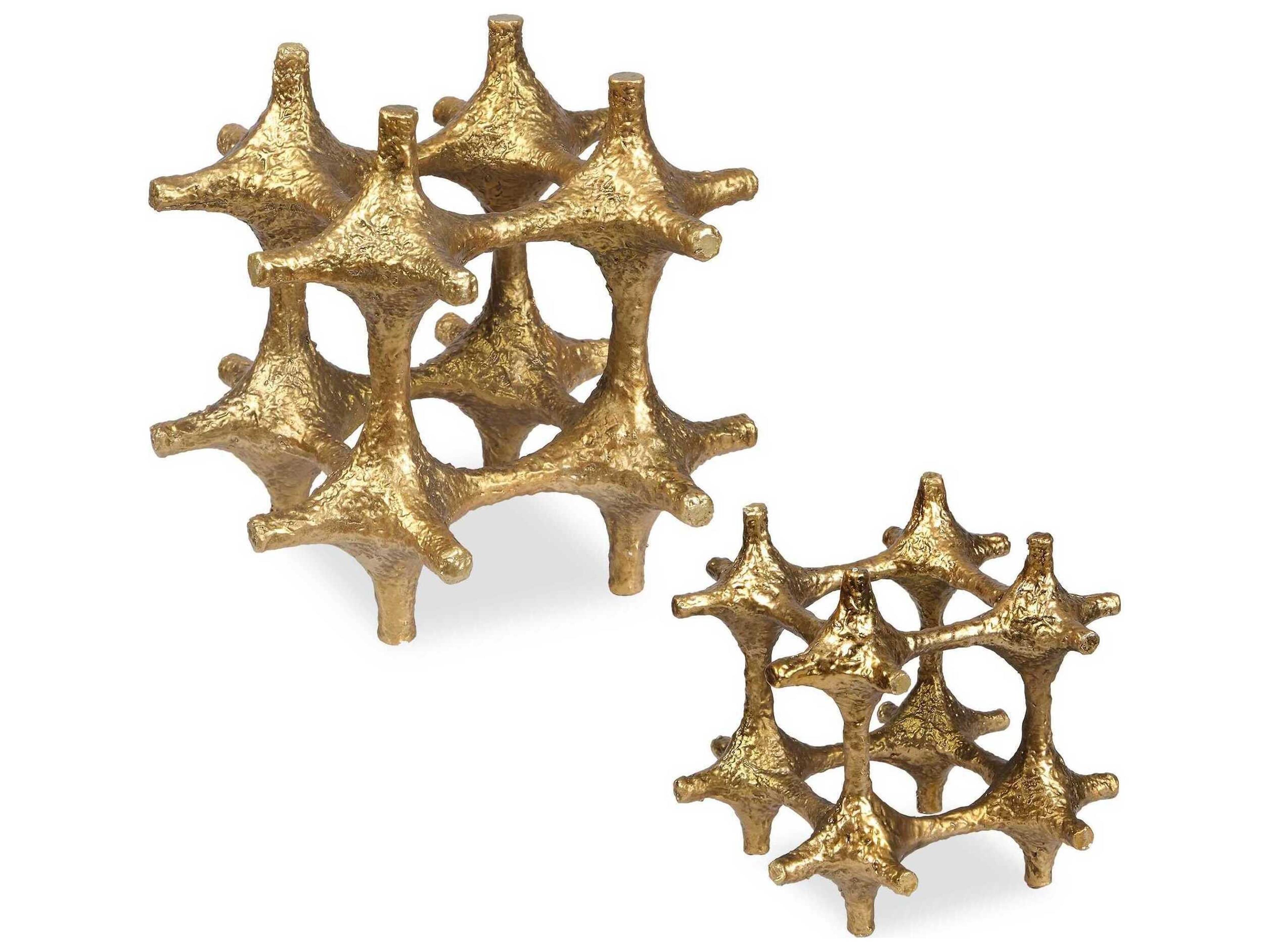 Gilded Connection Modern Sculptures Set of 2