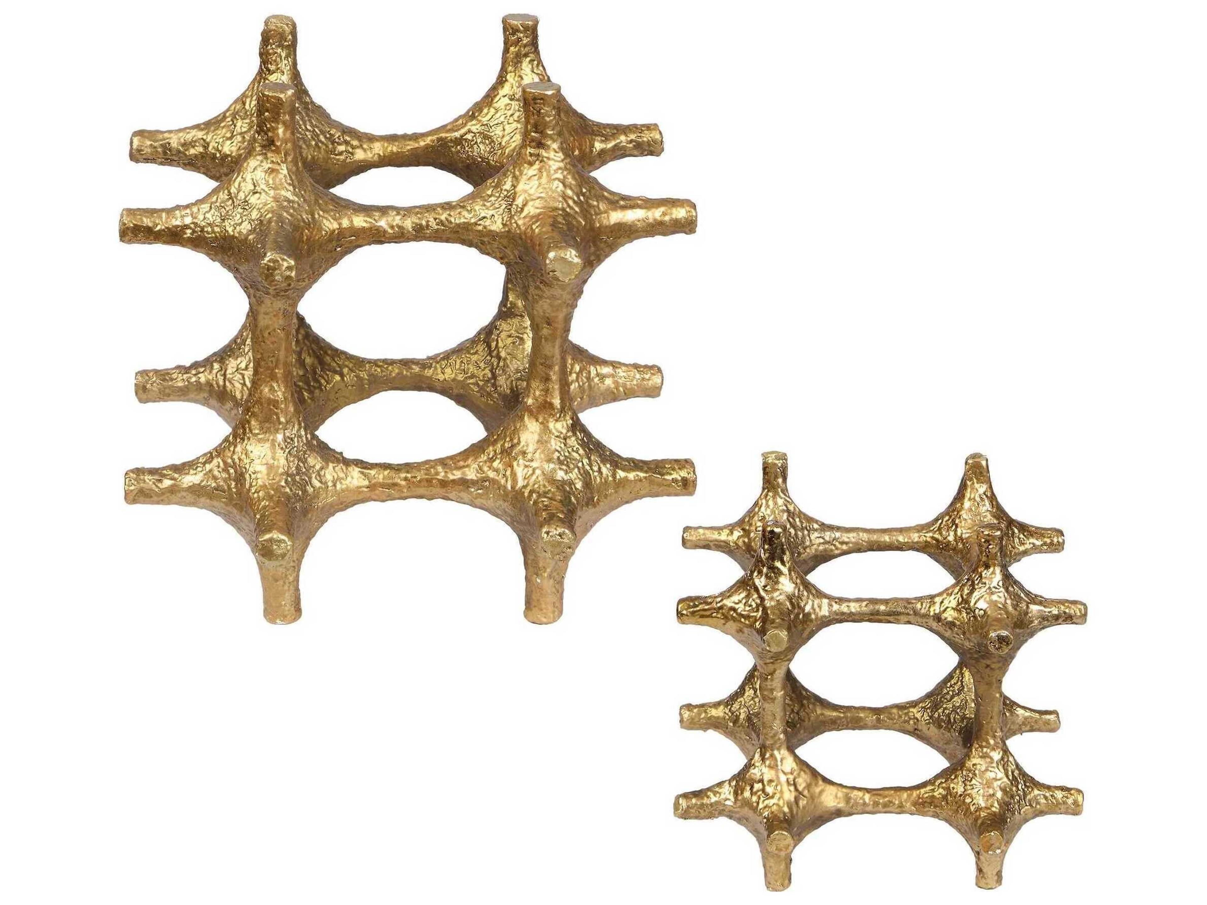 Uttermost Gilded Connection Modern Sculptures Set of 2