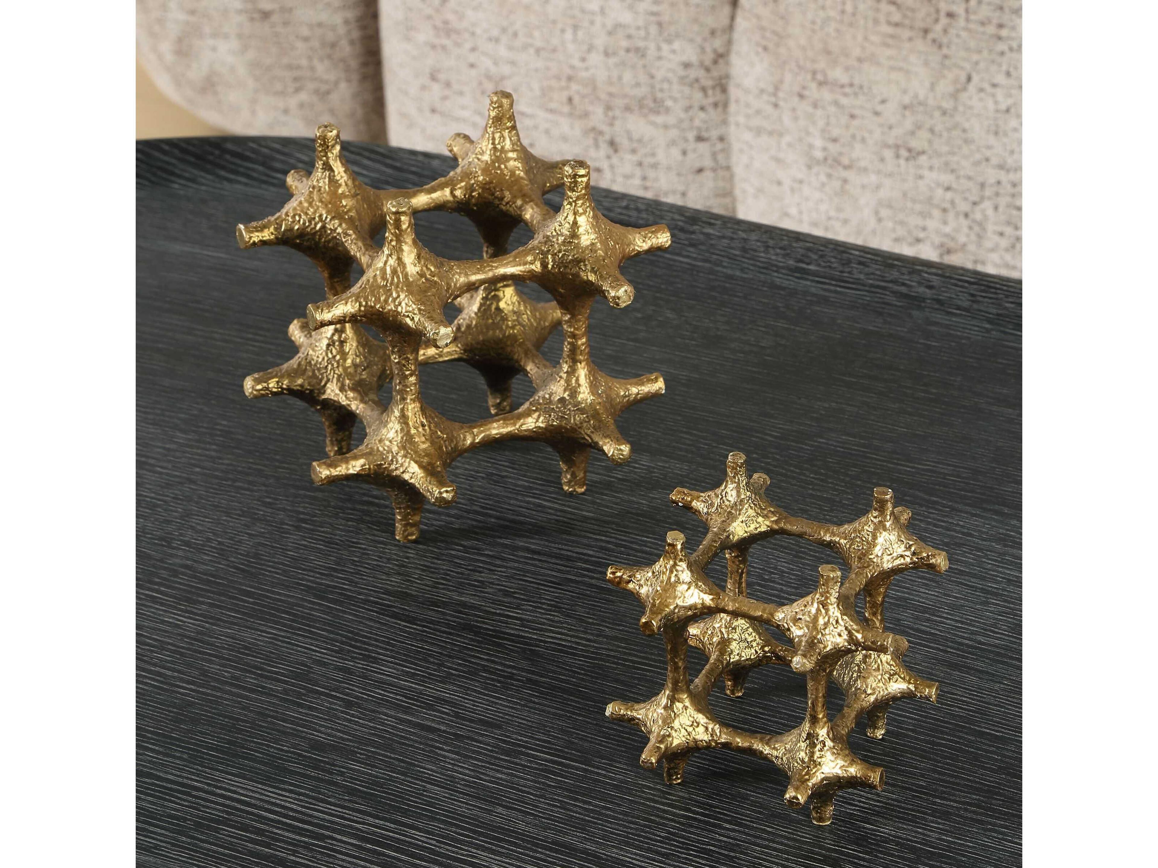 Uttermost Gilded Connection Modern Sculptures Set of 2